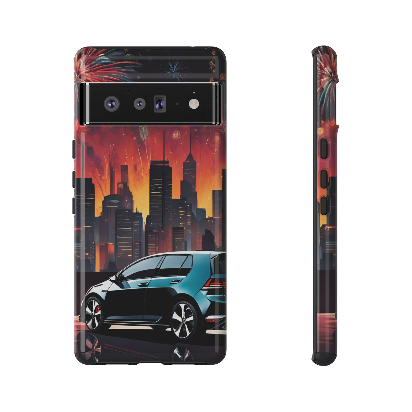 Volkswagon Golf GTI Fireworks-Dual Layer Ultra Tough Phone Case Printify by The Night Shift Automotive Apparel