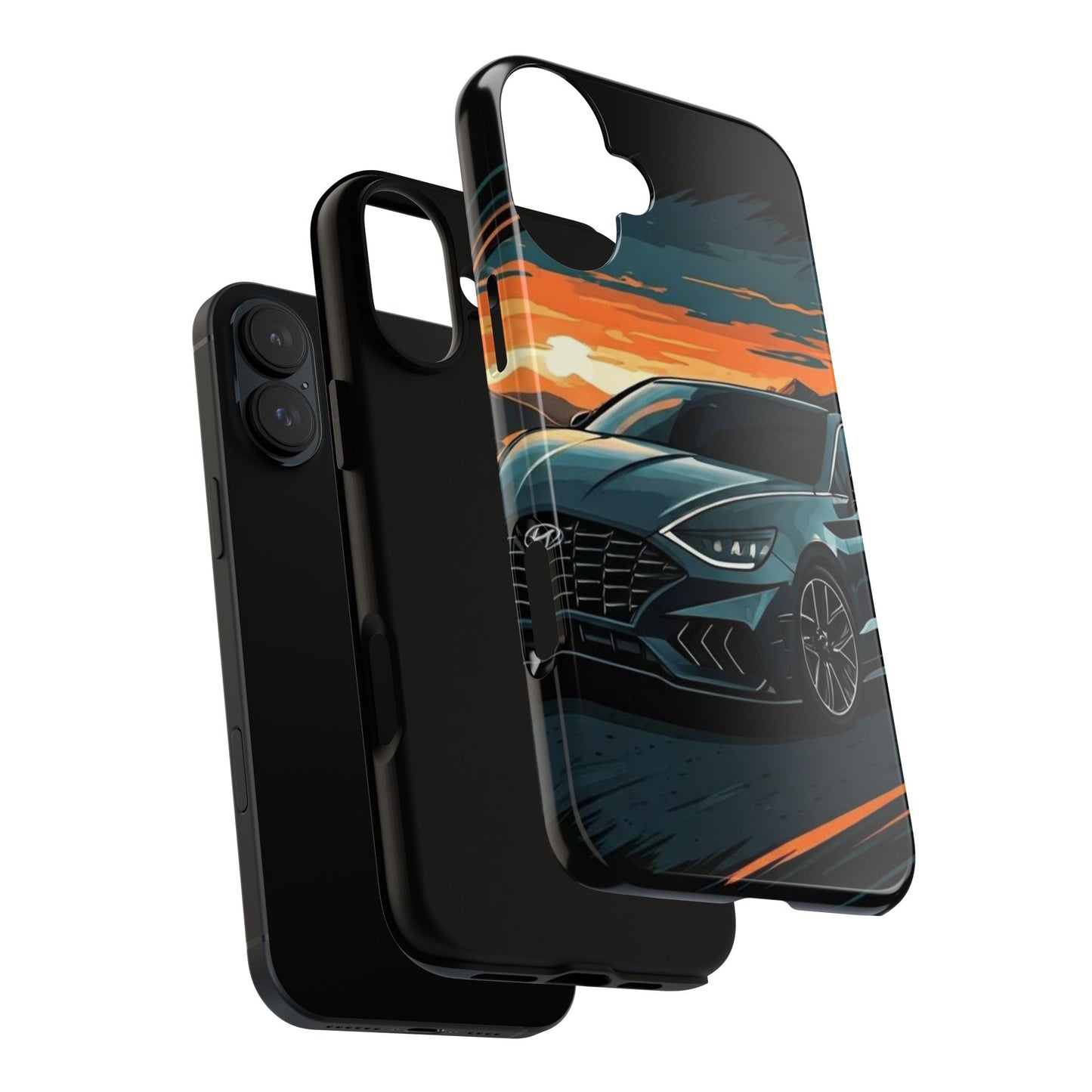 Hyundai Sonata-Sunset Drive-Dual Layer Ultra Tough Phone Case Printify by The Night Shift Automotive Apparel