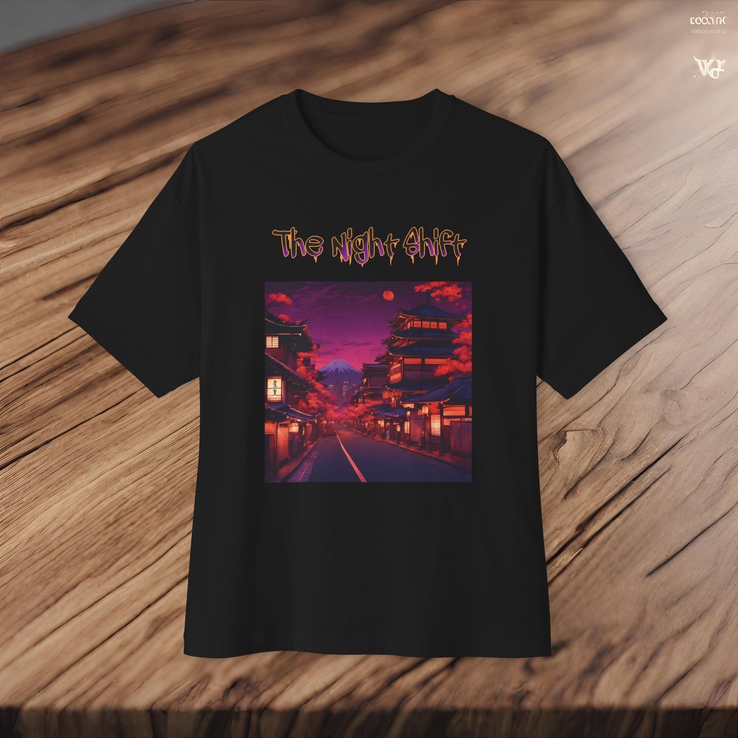 Japan Nights-Premium, Ultra Soft Unisex Oversized Boxy Tee Printify by The Night Shift Automotive Apparel
