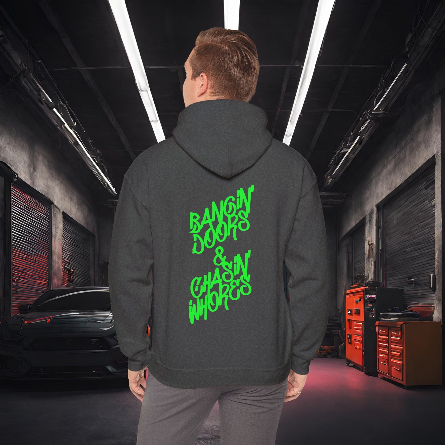 Bangin' Doors & Chasin' Whores-Ultra Soft, Premium Hoodie Printify by The Night Shift Automotive Apparel