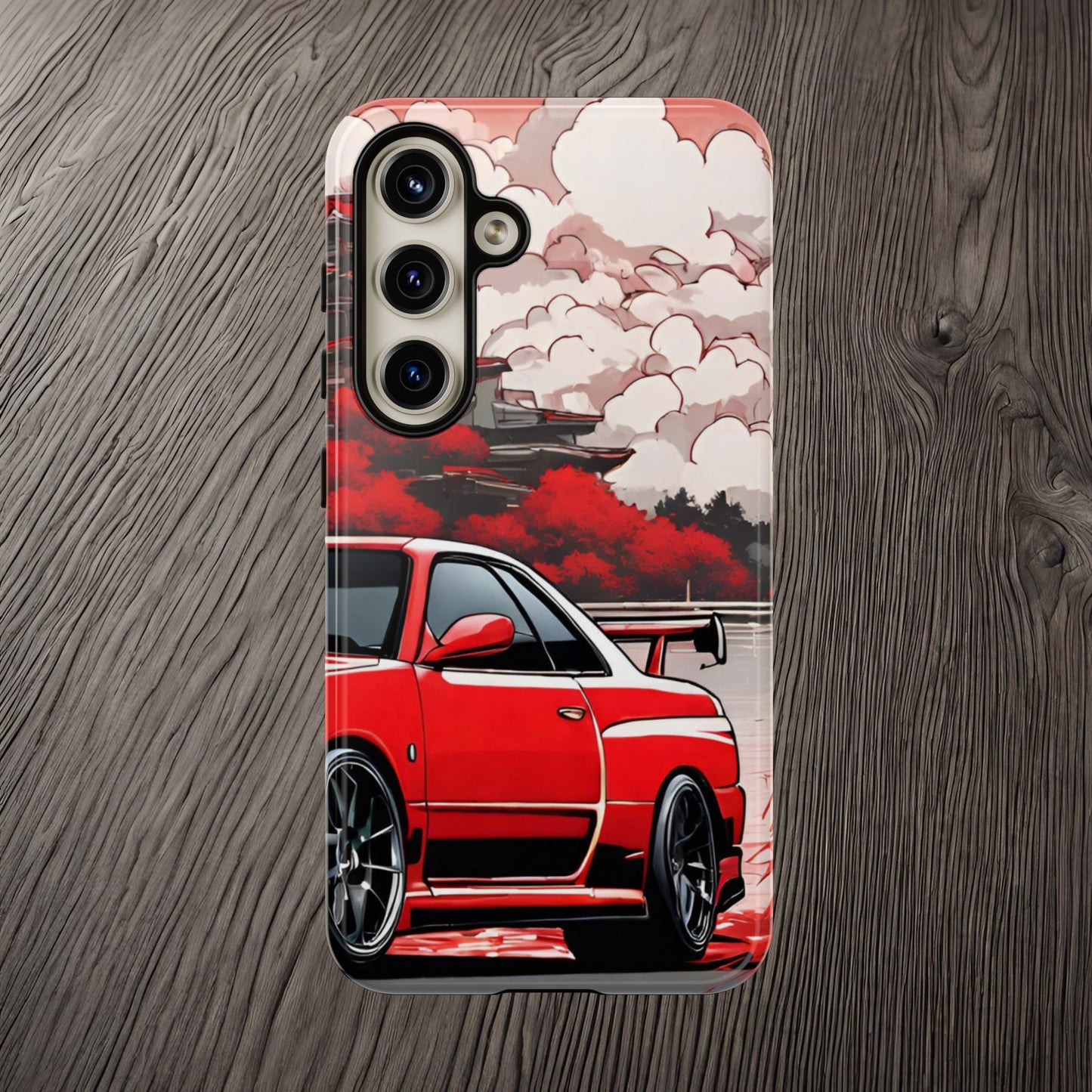 Nissan Skyline R34-Dual Layer Ultra Tough Phone Case Samsung Galaxy S24 Glossy Printify by The Night Shift Automotive Apparel