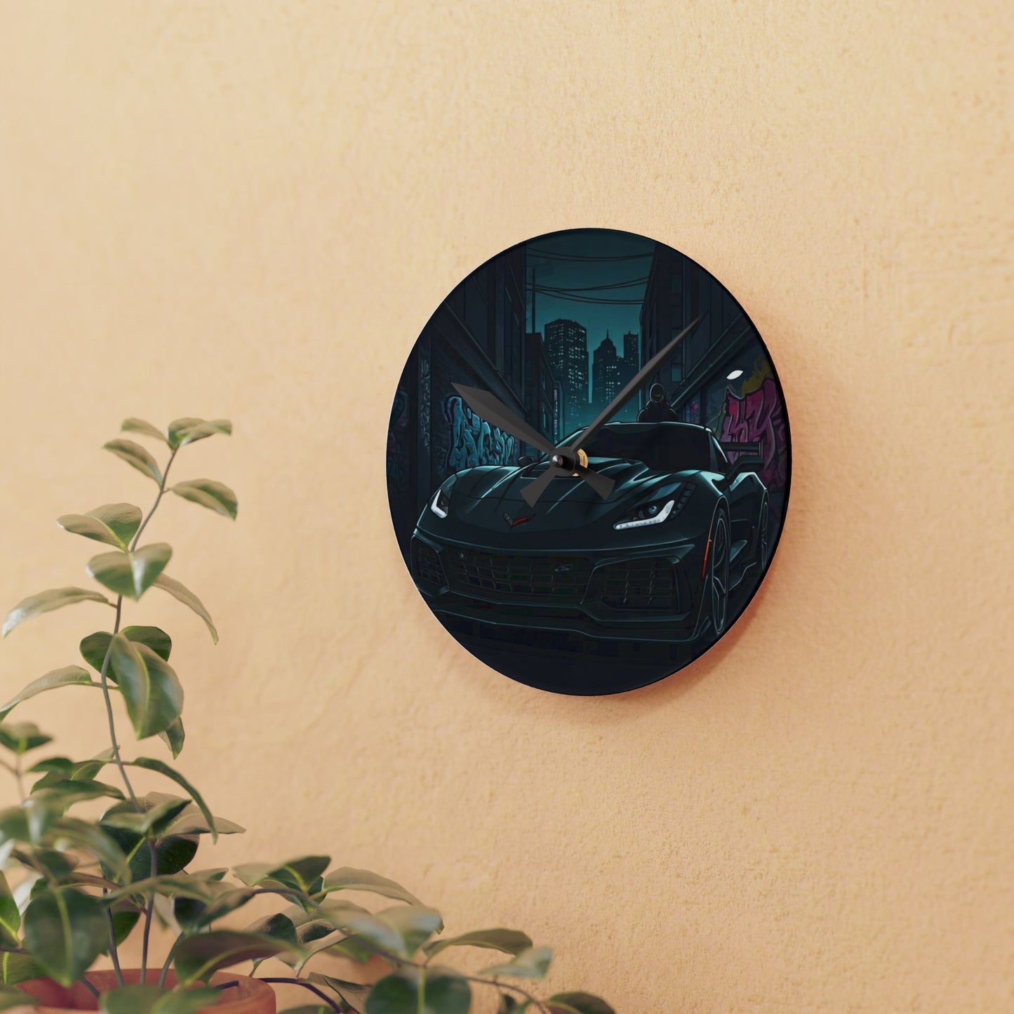 Chevy Corvette C7 Street Life-Acrylic Wall Clock