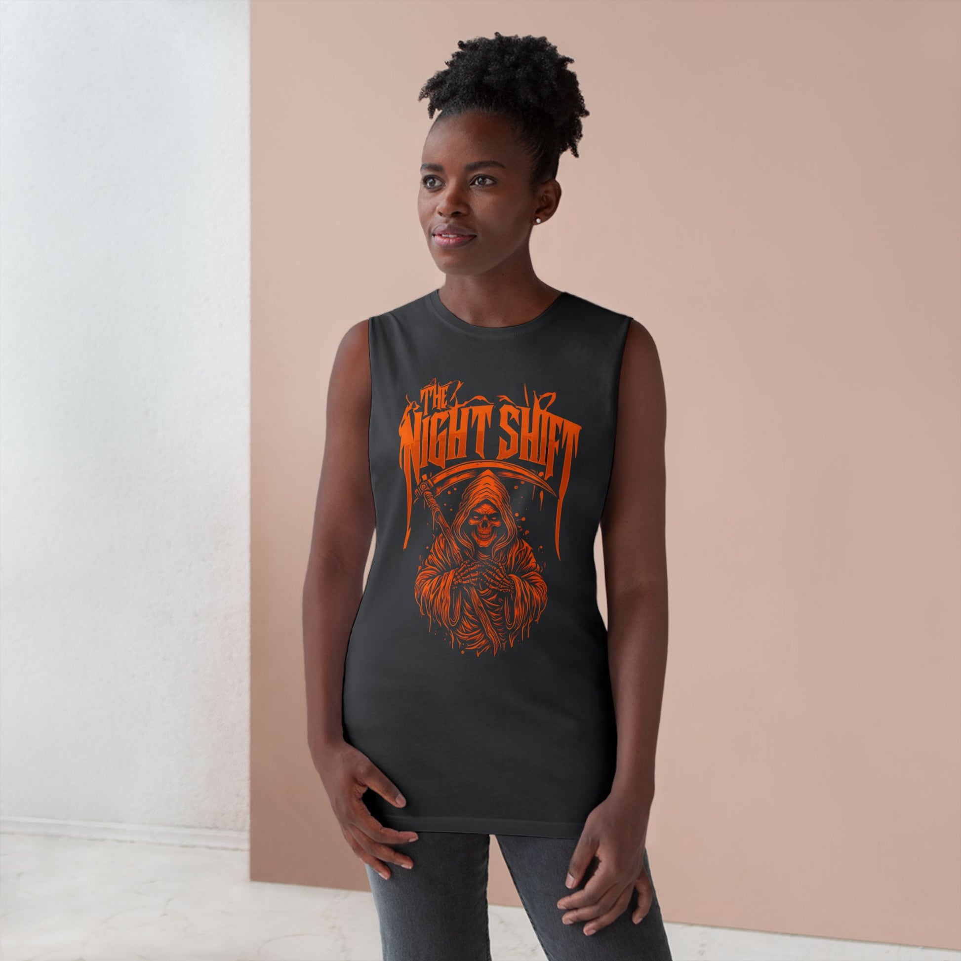 The Night Shift Reaper - Premium Unisex Barnard Tank Top Printify by The Night Shift Automotive Apparel