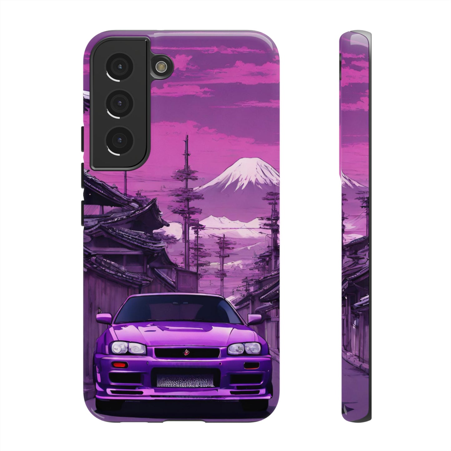 Nissan Skyline R34 Mt Fuji-Dual Layer Ultra Tough Phone Case Printify by The Night Shift Automotive Apparel