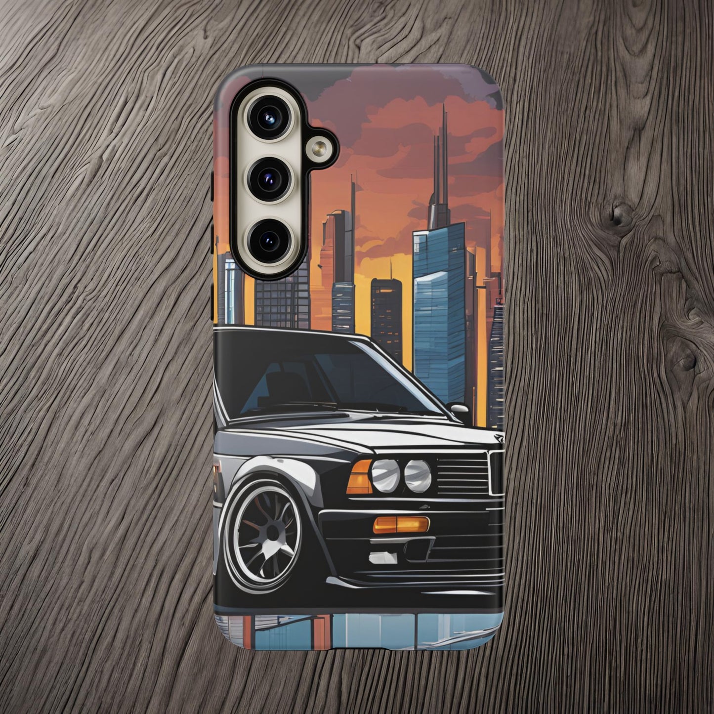 BMW E30 M3-Dual Layer Ultra Tough Phone Case Samsung Galaxy S24 Plus Matte Printify by The Night Shift Automotive Apparel