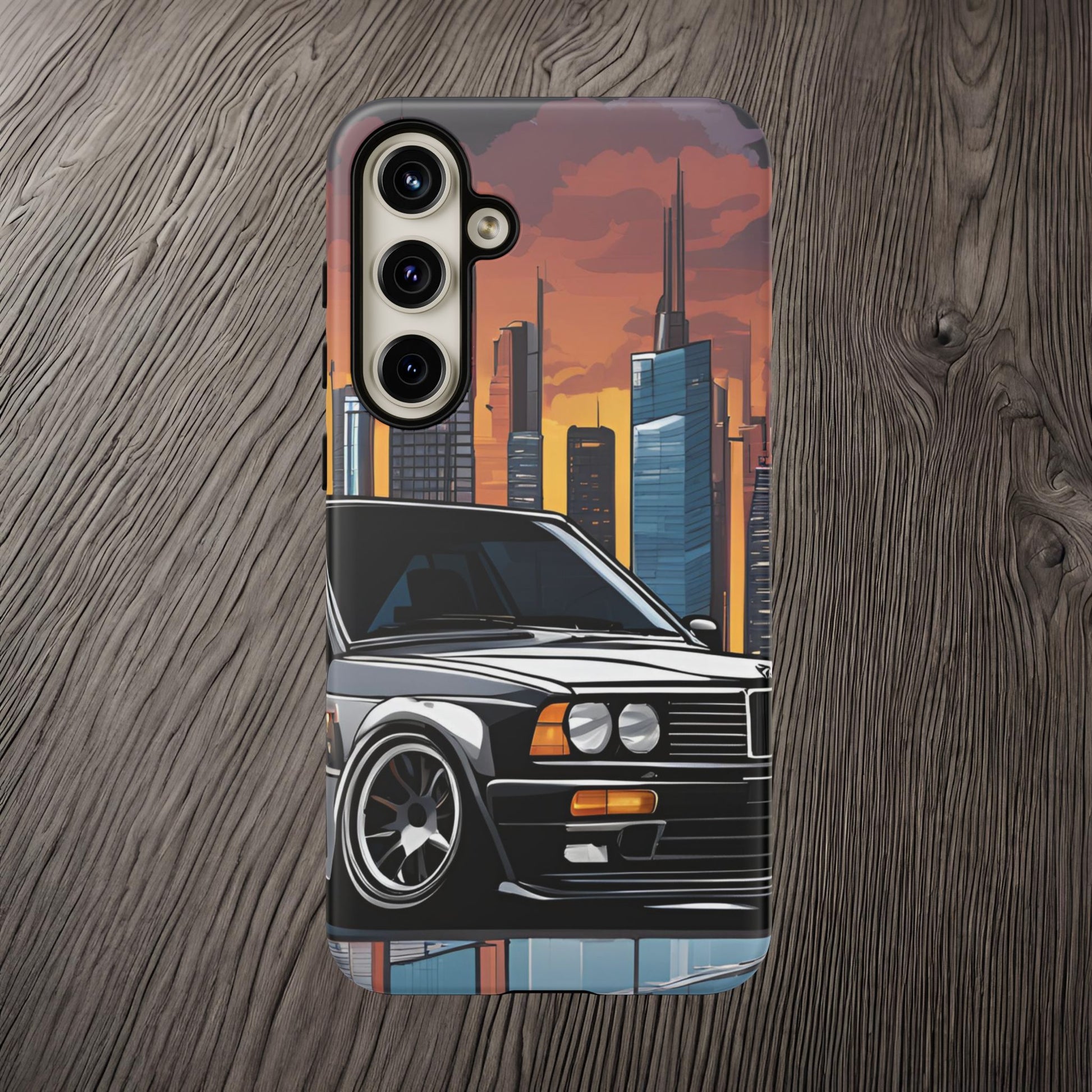 BMW E30 M3-Dual Layer Ultra Tough Phone Case Samsung Galaxy S24 Plus Matte Printify by The Night Shift Automotive Apparel