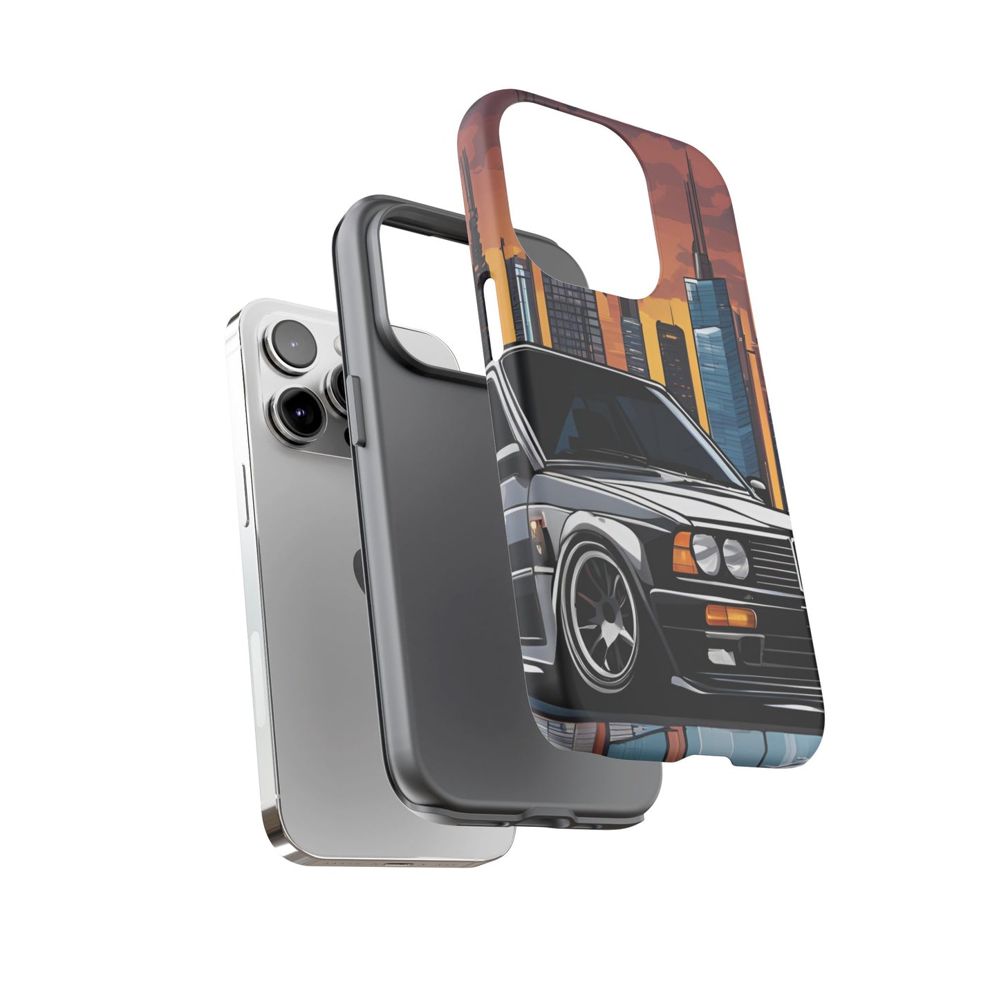 BMW E30 M3-Dual Layer Ultra Tough Phone Case Printify by The Night Shift Automotive Apparel