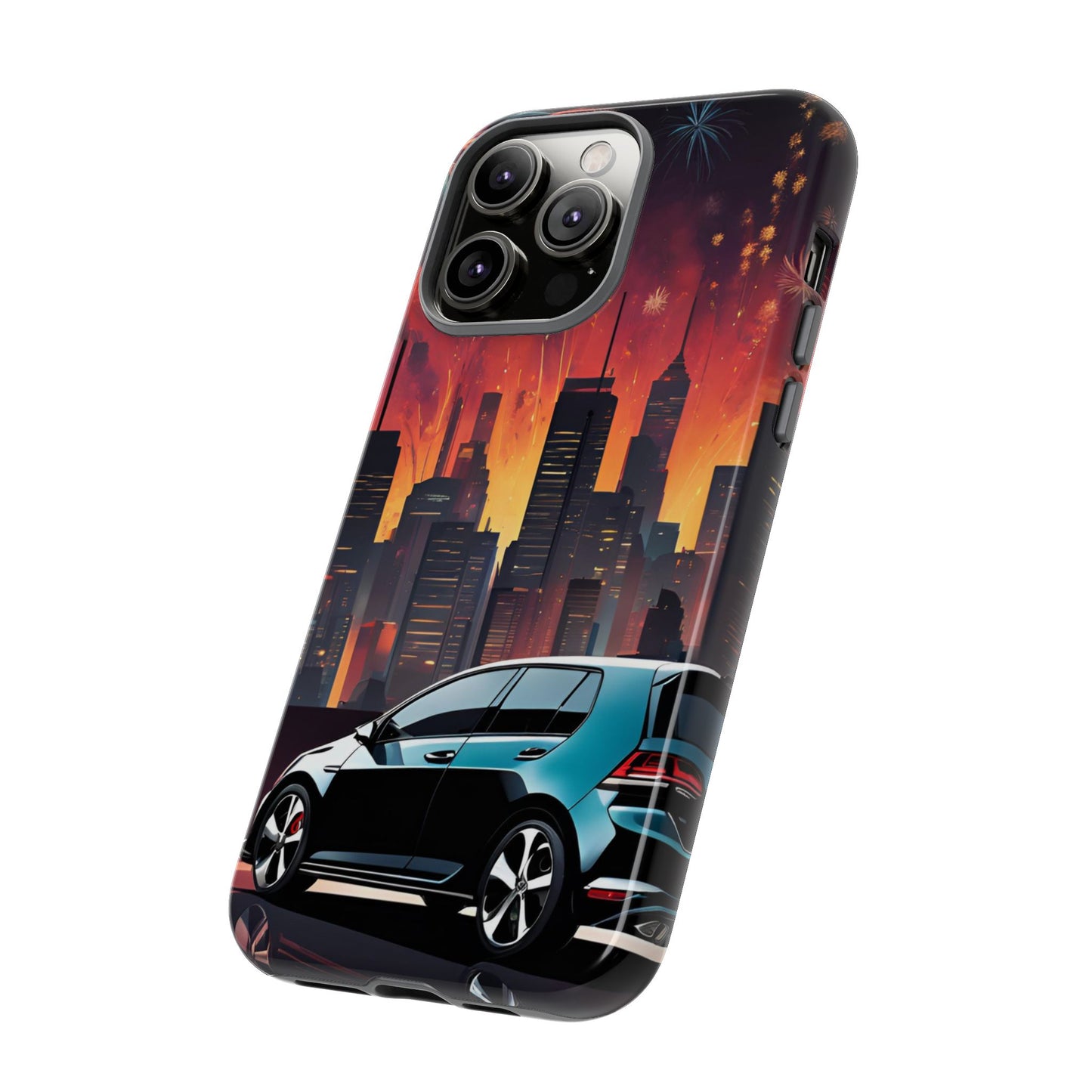 Volkswagon Golf GTI Fireworks-Dual Layer Ultra Tough Phone Case Printify by The Night Shift Automotive Apparel