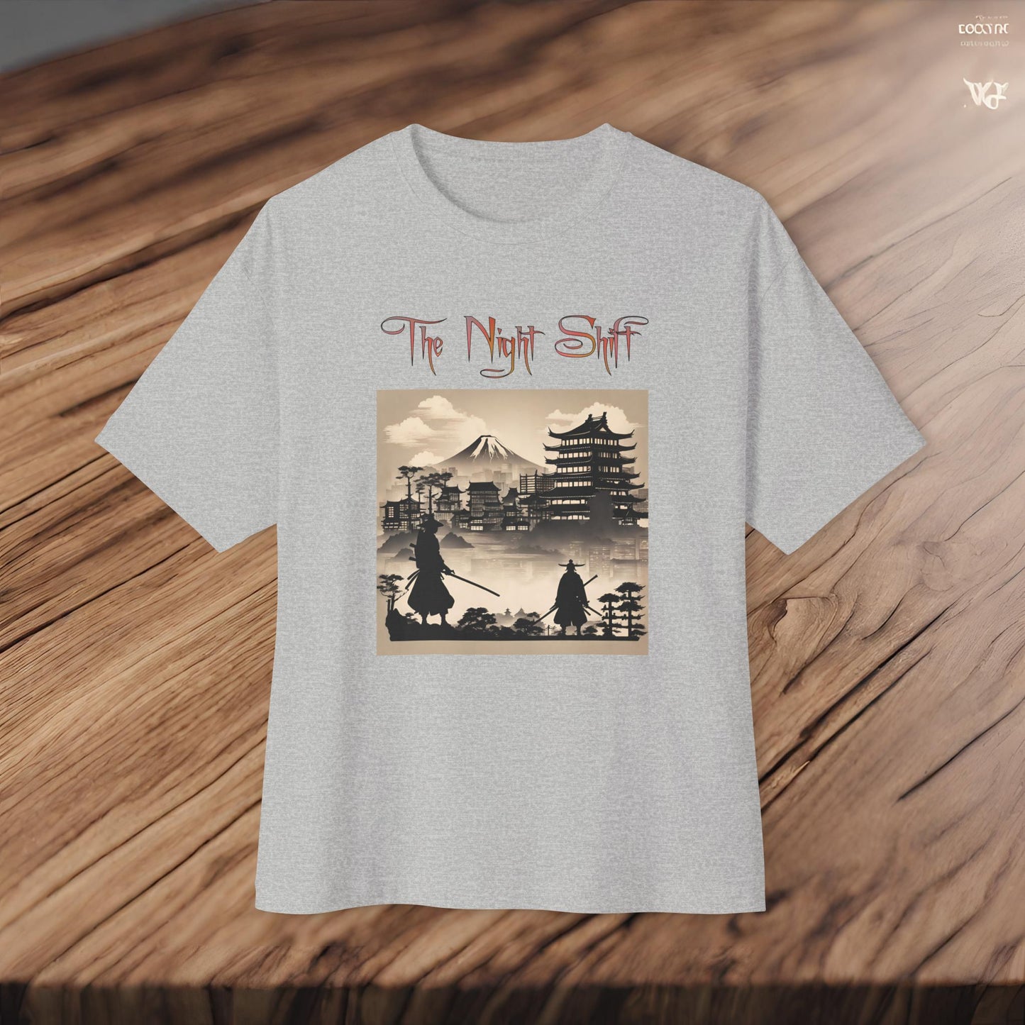 Samurai Silhouette-Premium, Ultra Soft Unisex Oversized Boxy Tee Printify by The Night Shift Automotive Apparel