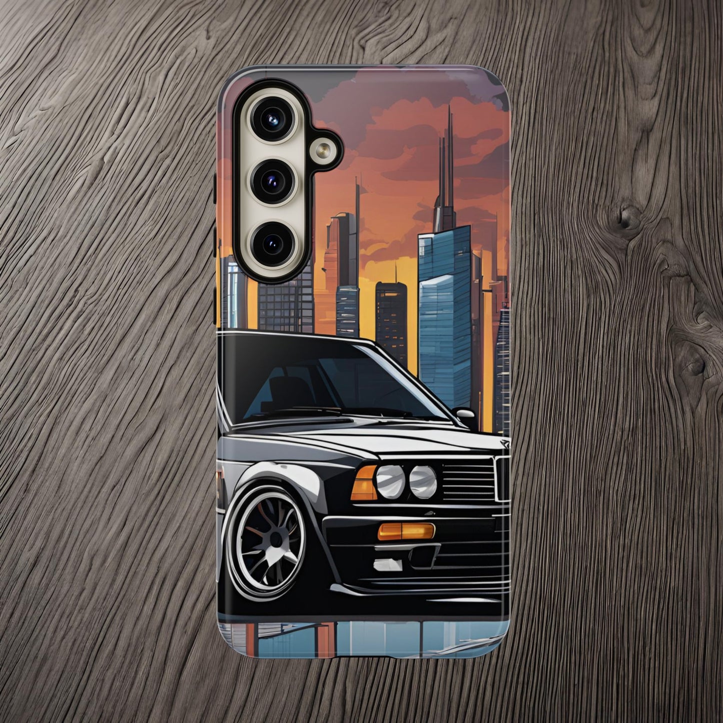 BMW E30 M3-Dual Layer Ultra Tough Phone Case Samsung Galaxy S24 Plus Glossy Printify by The Night Shift Automotive Apparel