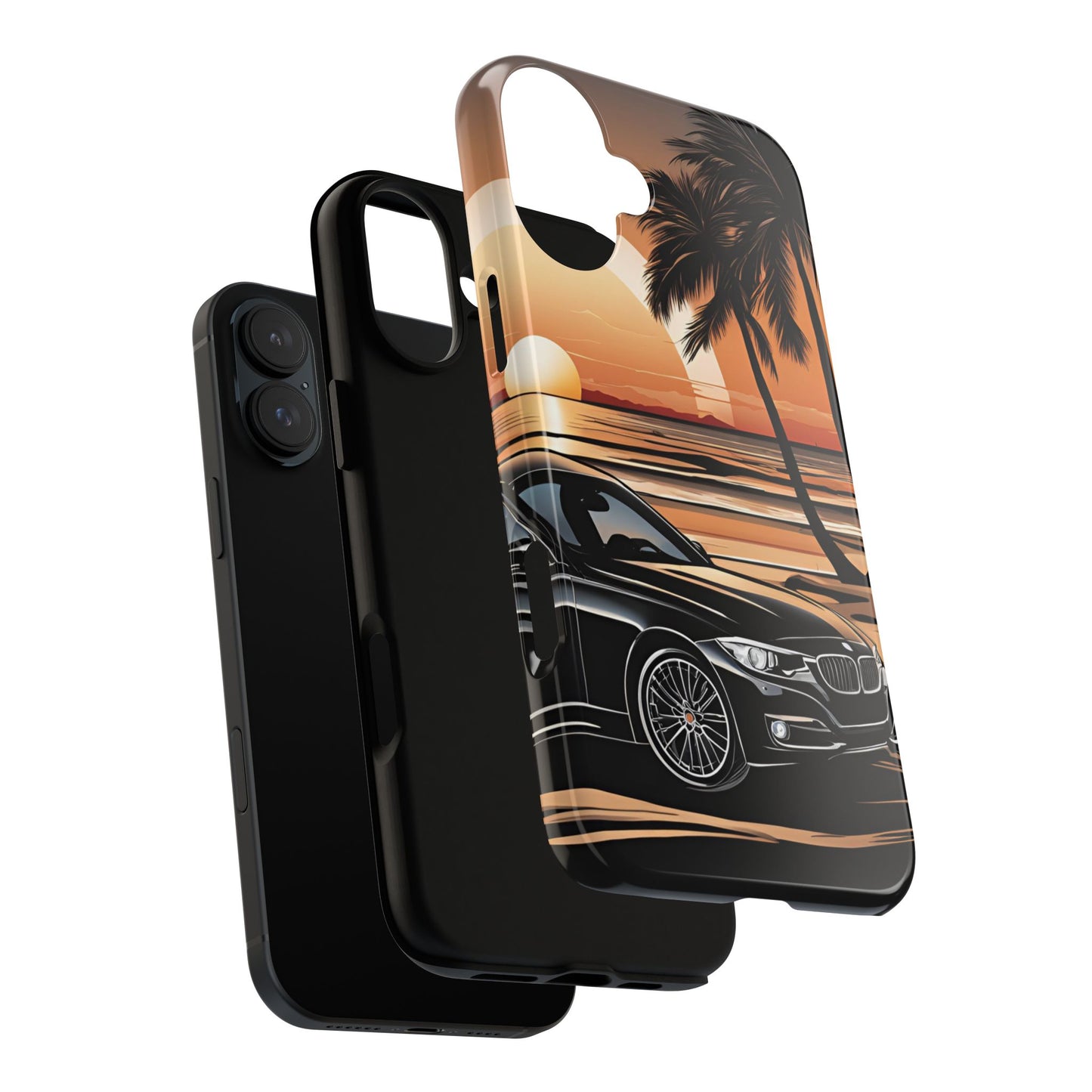 BMW Sunset On The Beach-Dual Layer Ultra Tough Phone Case Printify by The Night Shift Automotive Apparel