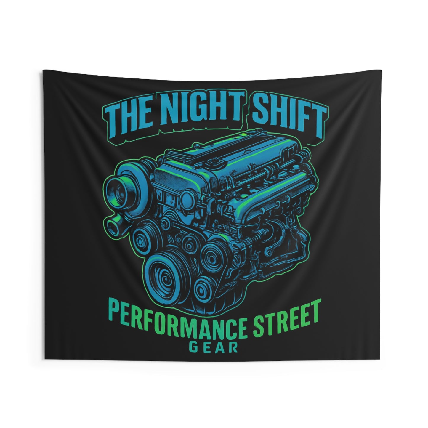 The Night Shift Indoor Wall Tapestries - Shop Banner 60" × 50" Printify by The Night Shift Automotive Apparel