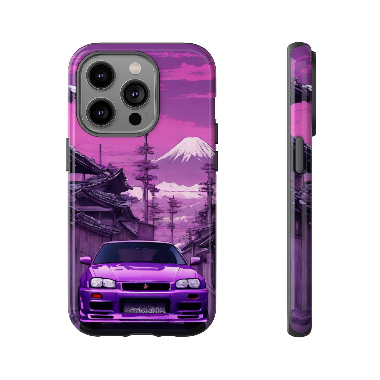 Nissan Skyline R34 Mt Fuji-Dual Layer Ultra Tough Phone Case Printify by The Night Shift Automotive Apparel