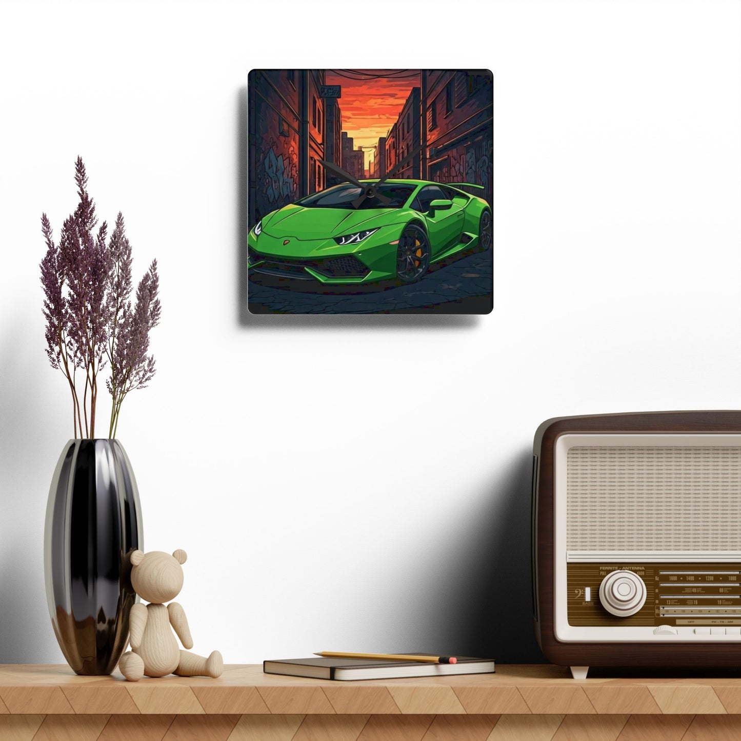 Lamborghini Huracan Street Life-Acrylic Wall Clock