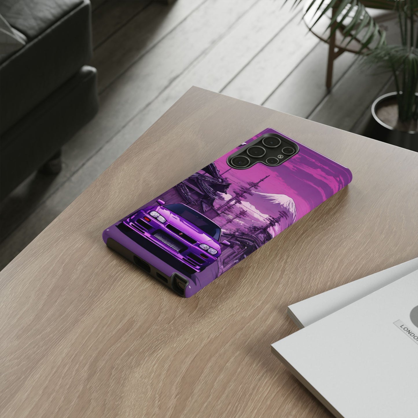Nissan Skyline R34 Mt Fuji-Dual Layer Ultra Tough Phone Case Samsung Galaxy S22 Ultra Glossy Printify by The Night Shift Automotive Apparel