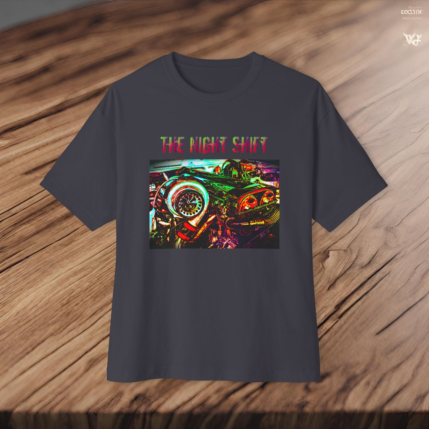 2JZ-GTE Single Turbo Synthwave-Premium, Ultra Soft Unisex Oversized Boxy Tee Printify by The Night Shift Automotive Apparel