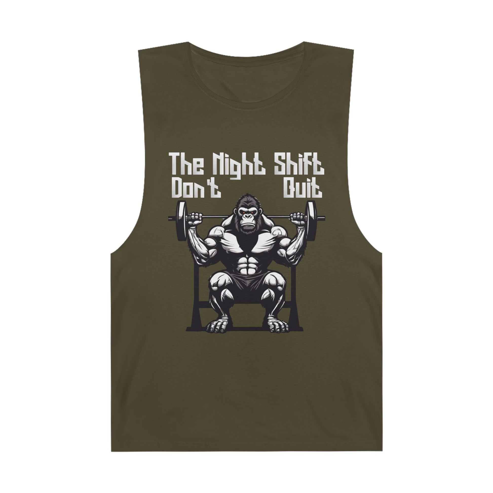 Don't Quit - Gorilla Body Builder - Premium Unisex Barnard Tank Top Printify by The Night Shift Automotive Apparel