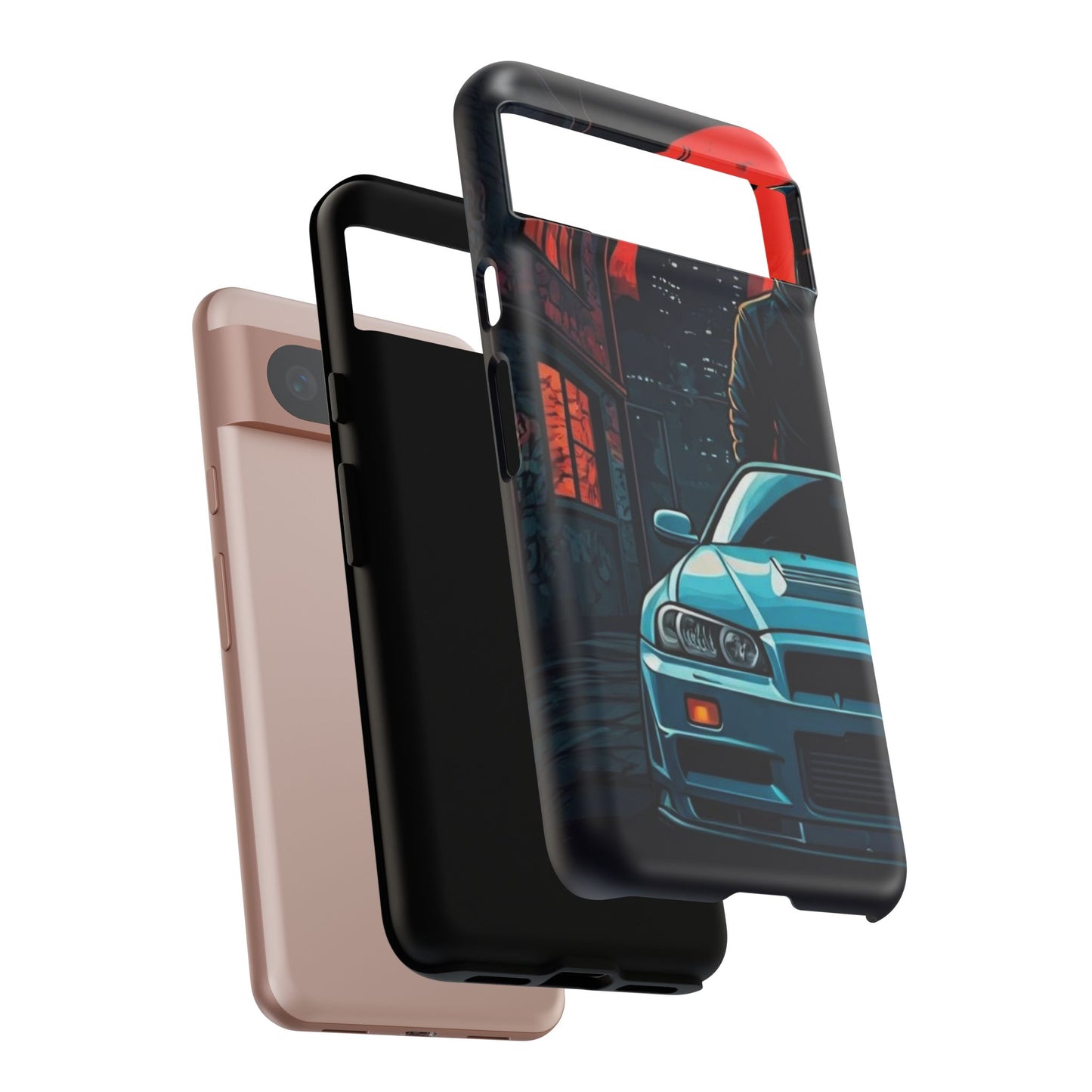Nissan Skyline R34 Street Life-Dual Layer Ultra Tough Phone Case Printify by The Night Shift Automotive Apparel