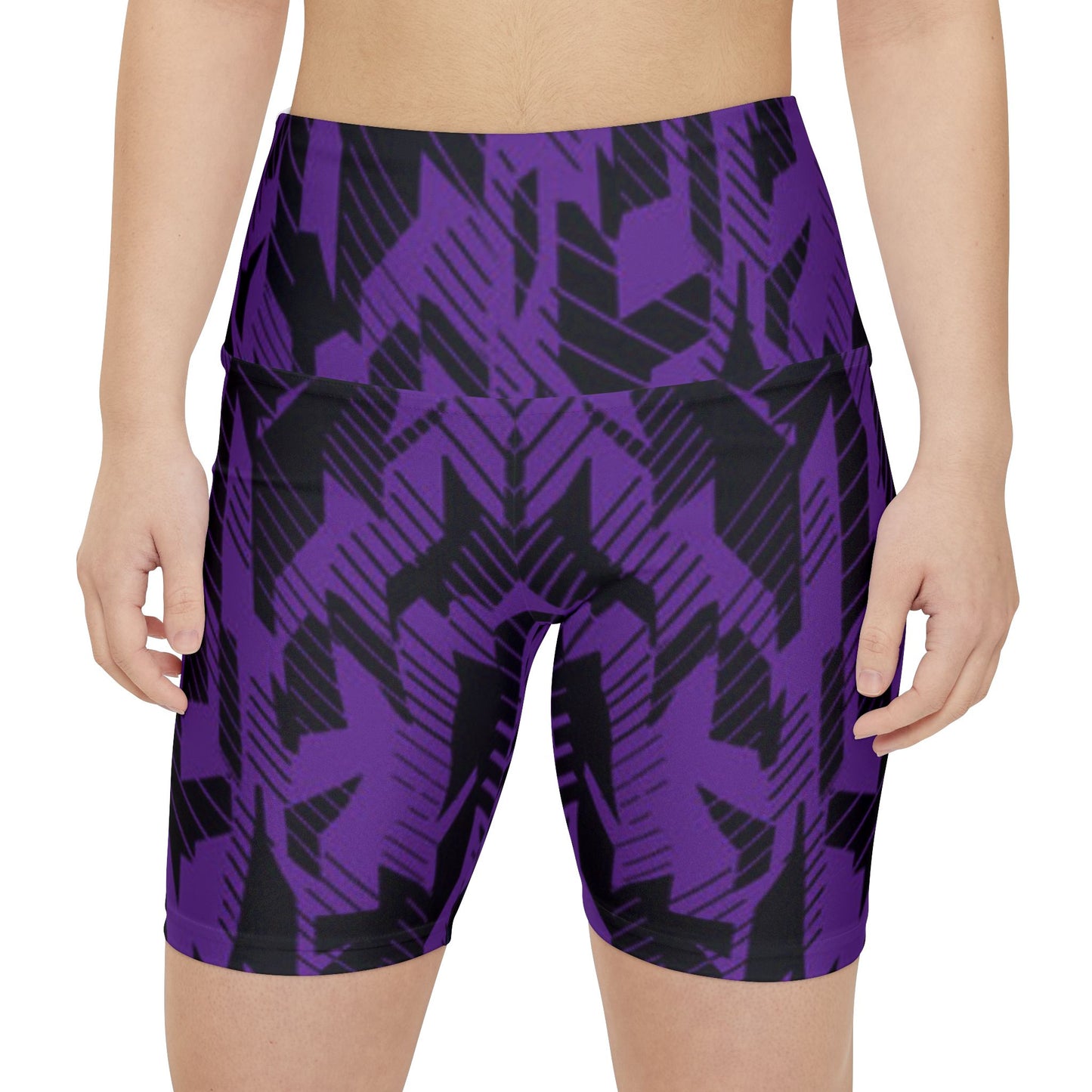 Women's Gym & Fitness Biker Shorts Printify by The Night Shift Automotive Apparel