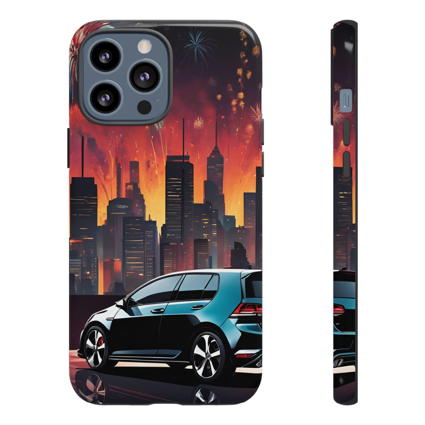 Volkswagon Golf GTI Fireworks-Dual Layer Ultra Tough Phone Case Printify by The Night Shift Automotive Apparel
