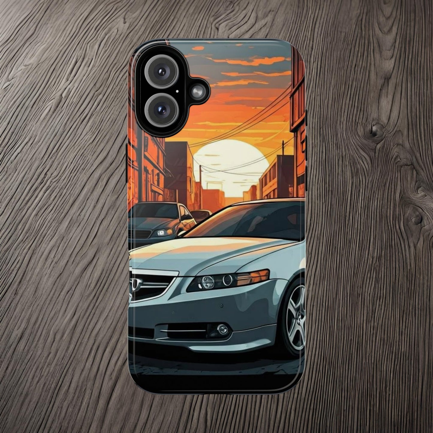 Acura TL Street Life-Dual Layer Ultra Tough Phone Case iPhone 16 Plus Glossy Printify by The Night Shift Automotive Apparel