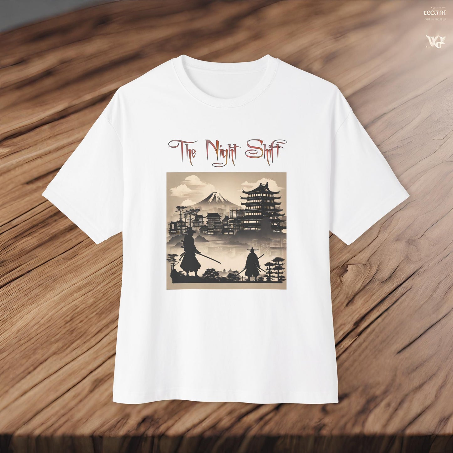 Samurai Silhouette-Premium, Ultra Soft Unisex Oversized Boxy Tee Printify by The Night Shift Automotive Apparel