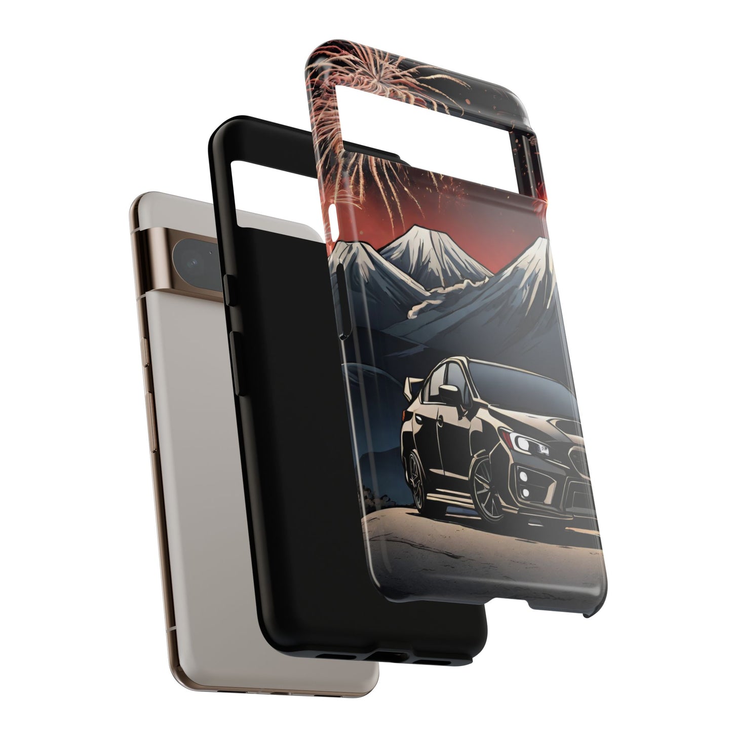 Subaru WRX/STI Fireworks-Dual Layer Ultra Tough Phone Case Printify by The Night Shift Automotive Apparel