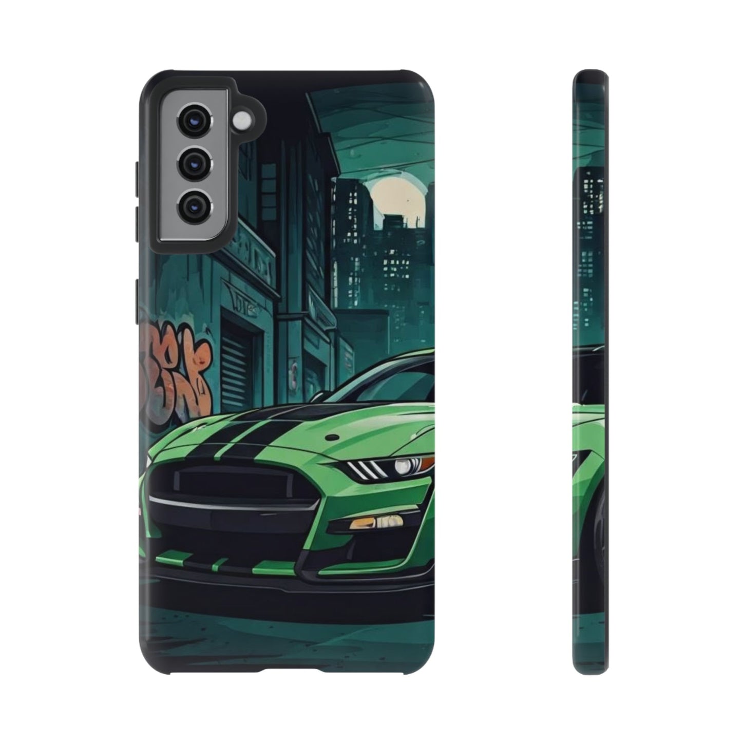 Ford Mustang Shelby GT500 Street Life-Dual Layer Ultra Tough Phone Case Samsung Galaxy S21 Plus Glossy Printify by The Night Shift Automotive Apparel