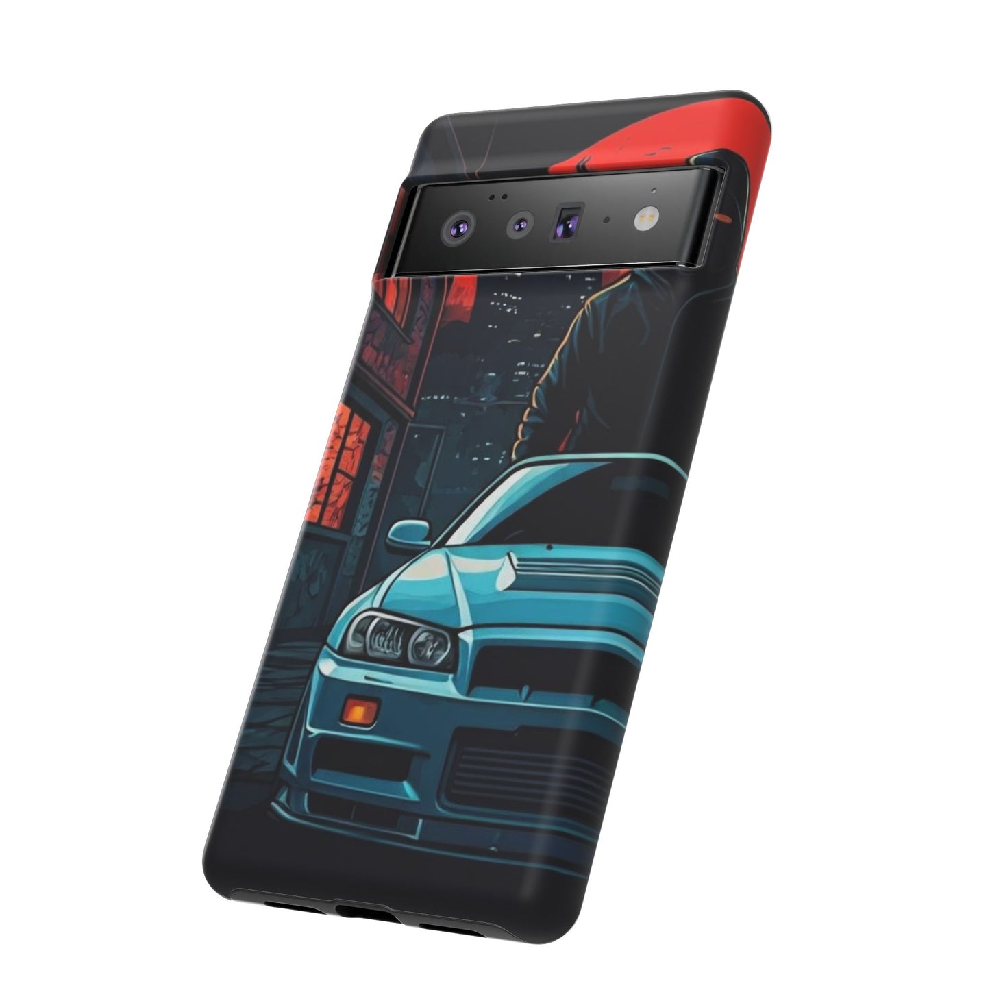 Nissan Skyline R34 Street Life-Dual Layer Ultra Tough Phone Case Printify by The Night Shift Automotive Apparel