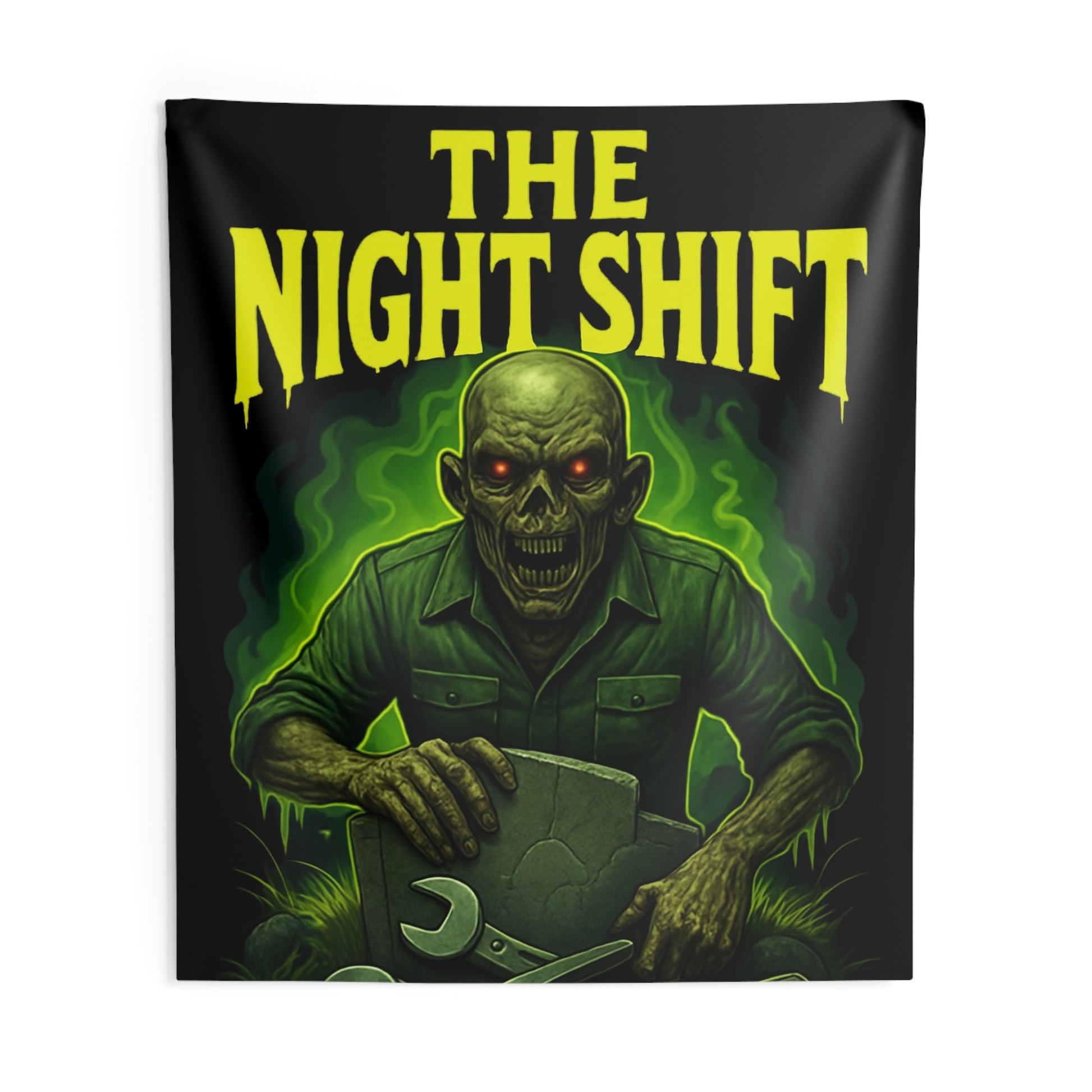 The Night Shift Indoor Wall Tapestries - Shop Banner 88" × 104" Printify by The Night Shift Automotive Apparel