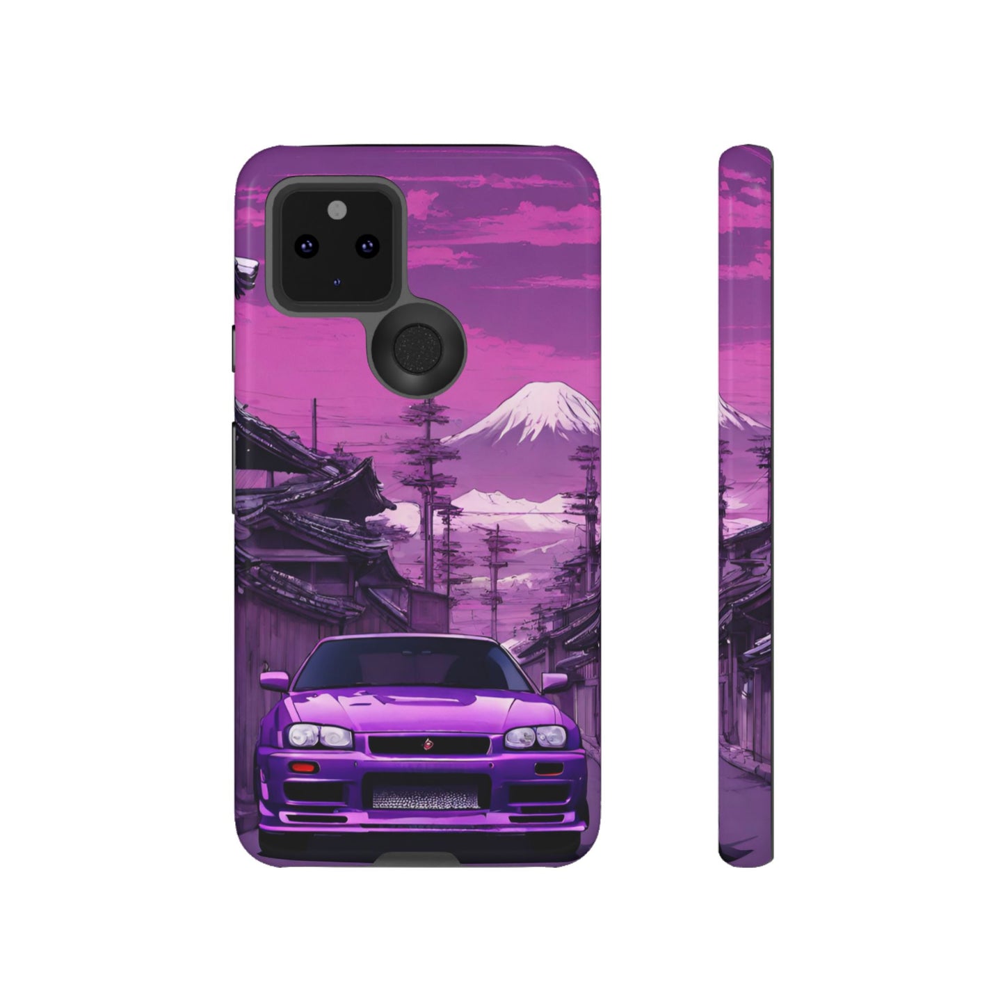 Nissan Skyline R34 Mt Fuji-Dual Layer Ultra Tough Phone Case Printify by The Night Shift Automotive Apparel