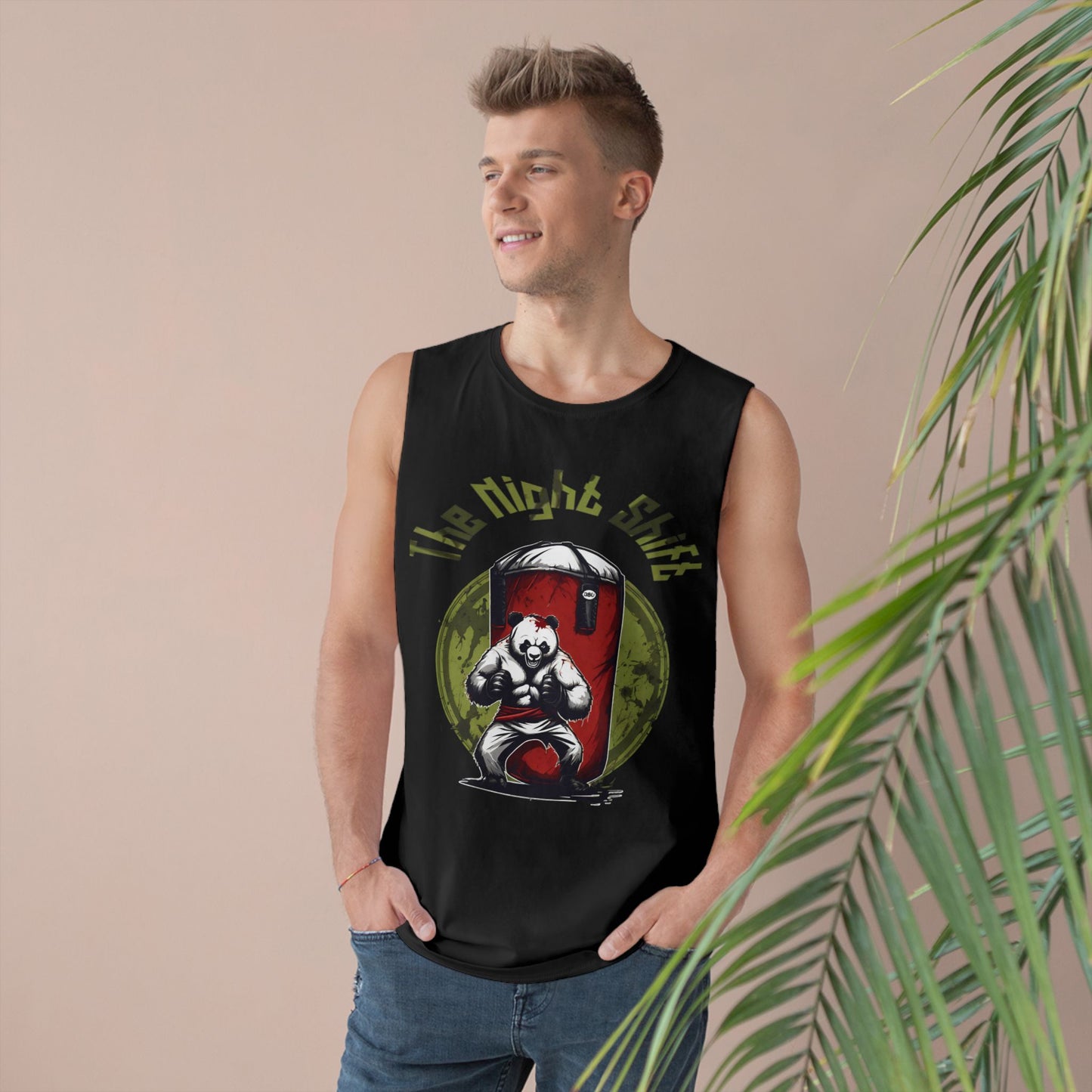 Karate Zombie Panda - Premium Unisex Barnard Tank Top Printify by The Night Shift Automotive Apparel