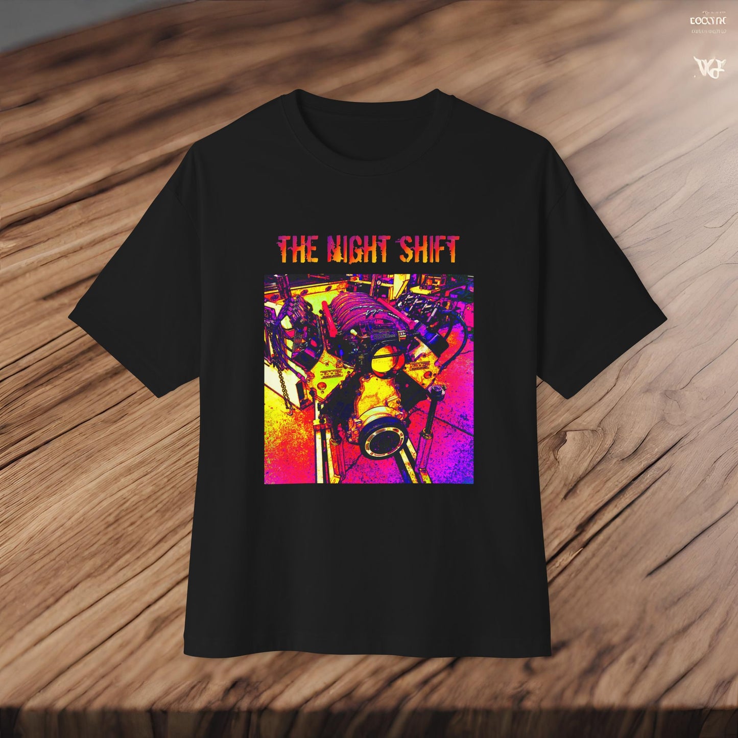LS-X Synthwave-Premium, Ultra Soft Unisex Oversized Boxy Tee Printify by The Night Shift Automotive Apparel