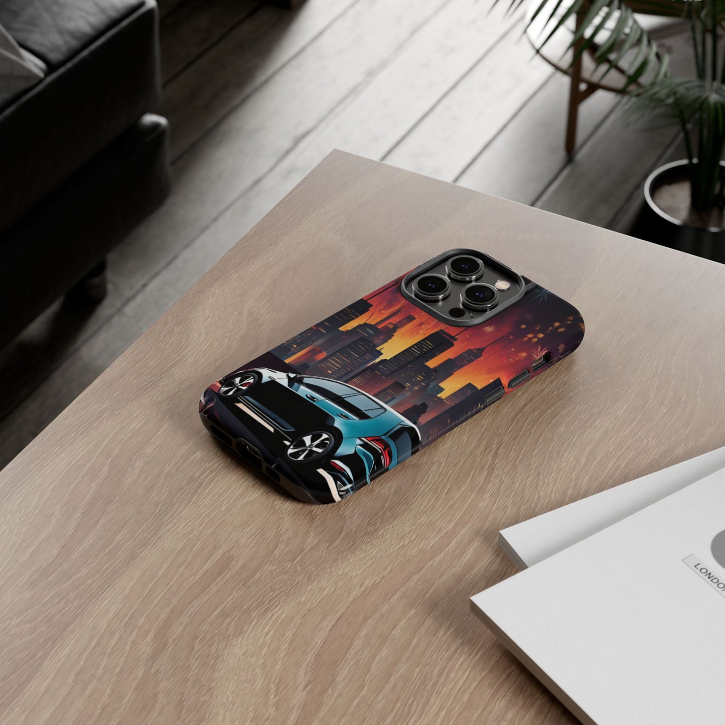 Volkswagon Golf GTI Fireworks-Dual Layer Ultra Tough Phone Case iPhone 14 Pro Glossy Printify by The Night Shift Automotive Apparel