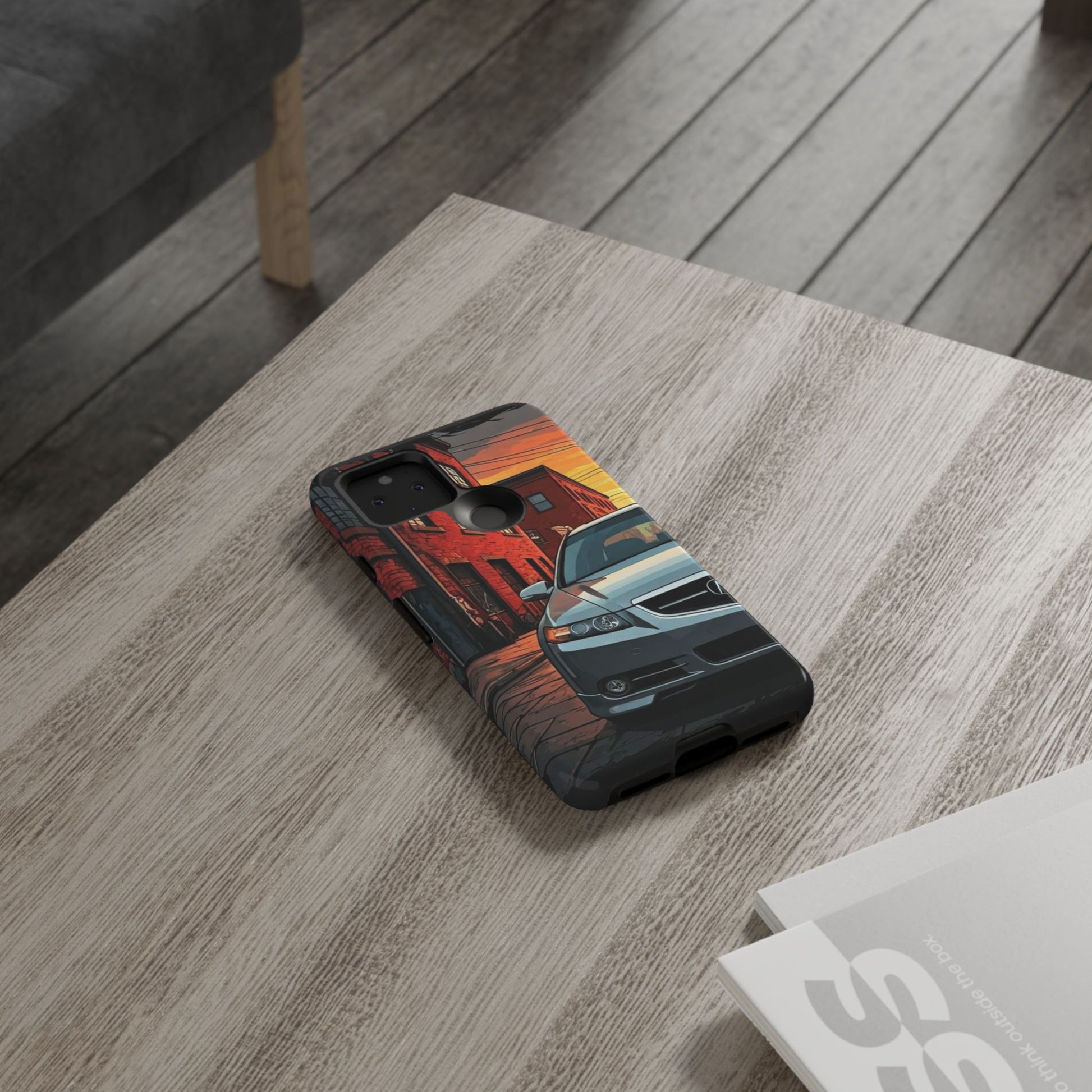 Acura TL Street Life-Dual Layer Ultra Tough Phone Case Google Pixel 5 5G Glossy Printify by The Night Shift Automotive Apparel