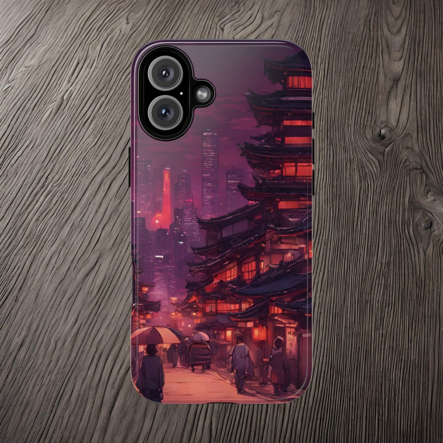 Traditional Japanese Village Countryside-Dual Layer Ultra Tough Phone Case iPhone 16 Plus Glossy Printify by The Night Shift Automotive Apparel
