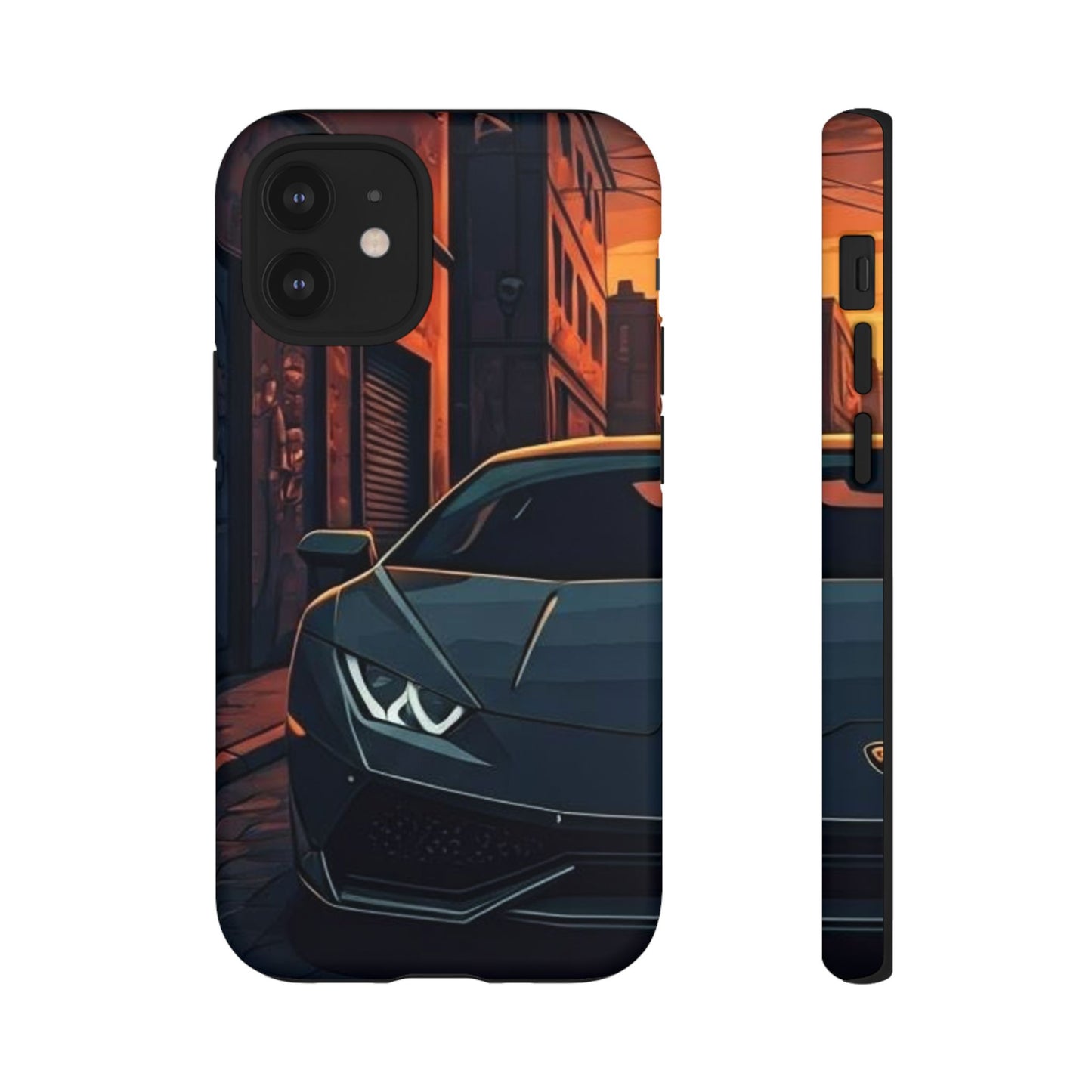 Lamborghini Huracan Street Life-Dual Layer Ultra Tough Phone Case iPhone 12 Mini Matte Printify by The Night Shift Automotive Apparel