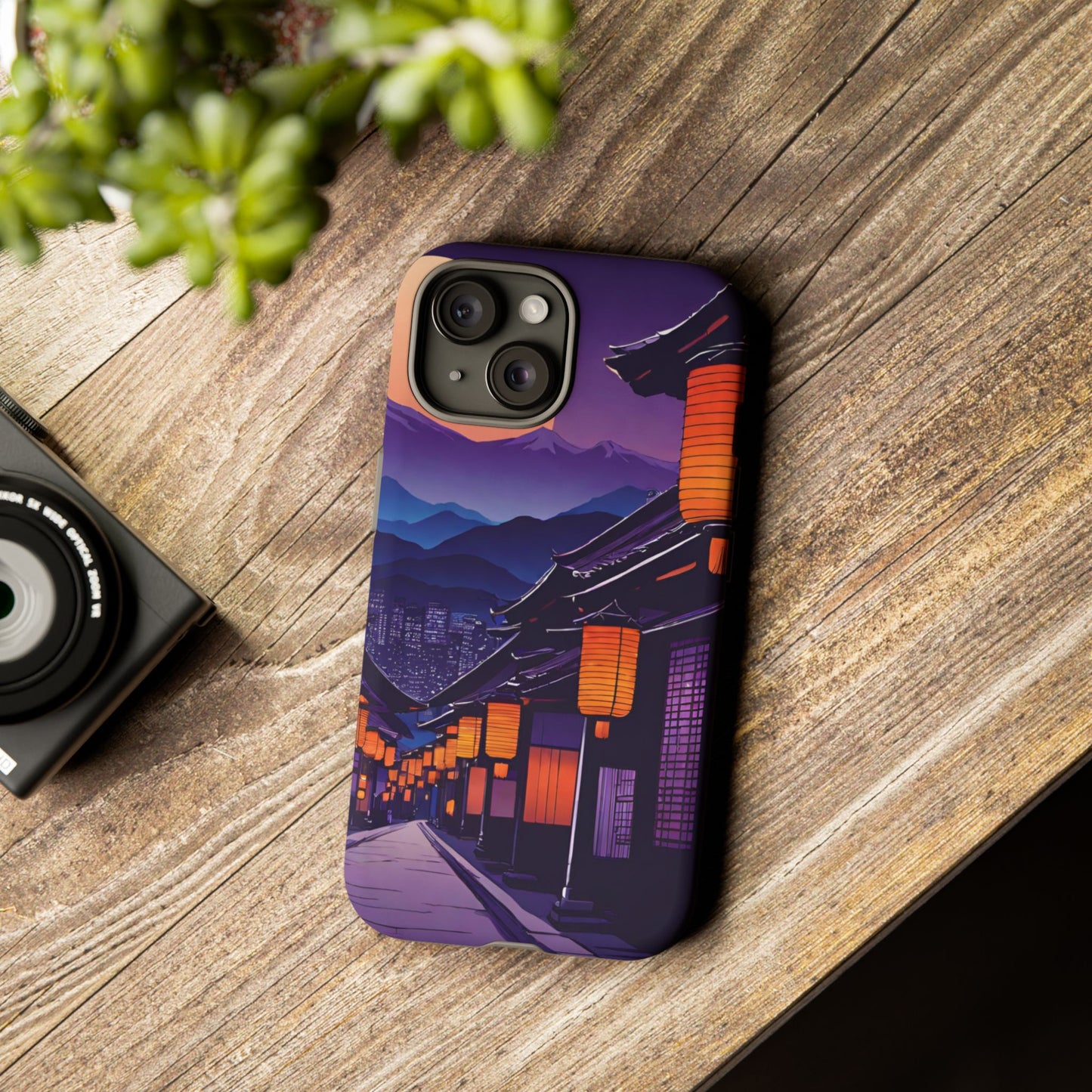 Traditional Japanese Village Countryside-Dual Layer Ultra Tough Phone Case iPhone 15 Matte Printify by The Night Shift Automotive Apparel