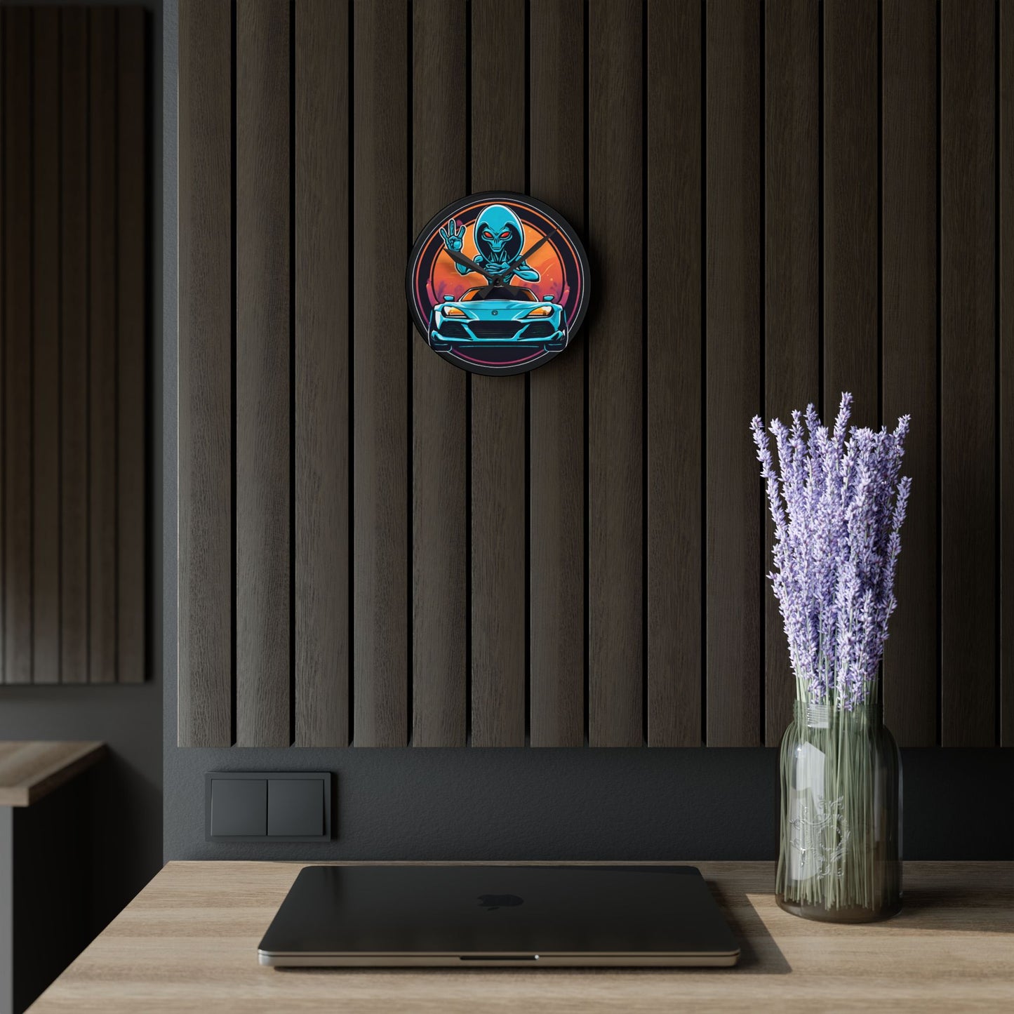 Tandem Alien-Acrylic Wall Clock