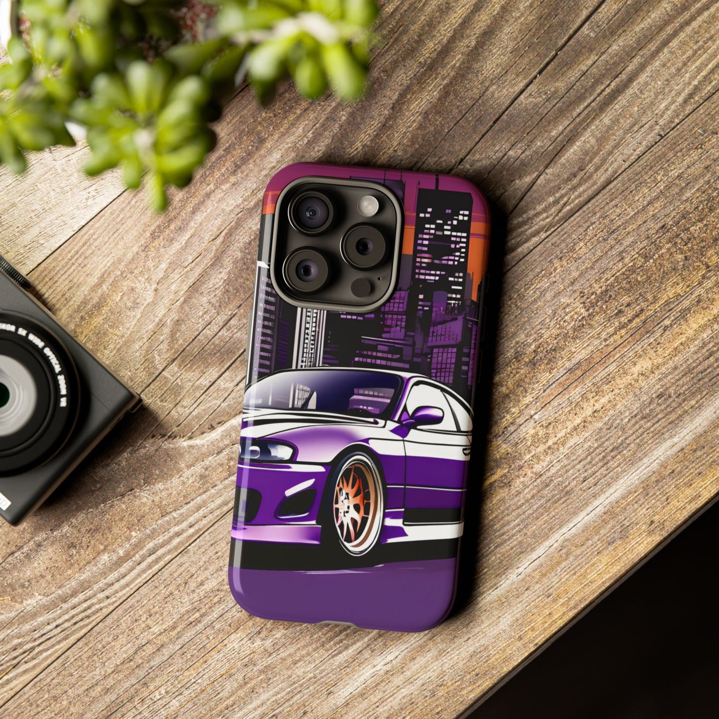 Nissan 240sx S15-Dual Layer Ultra Tough Phone Case iPhone 15 Pro Glossy Printify by The Night Shift Automotive Apparel