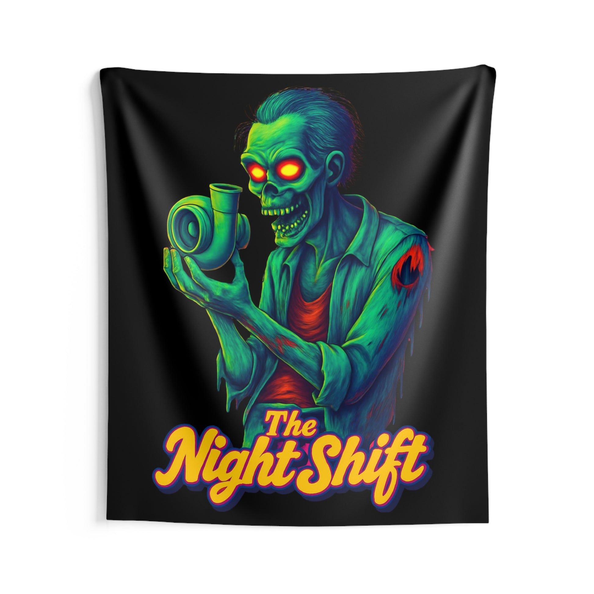 The Night Shift Indoor Wall Tapestries - Shop Banner 68" × 80" Printify by The Night Shift Automotive Apparel