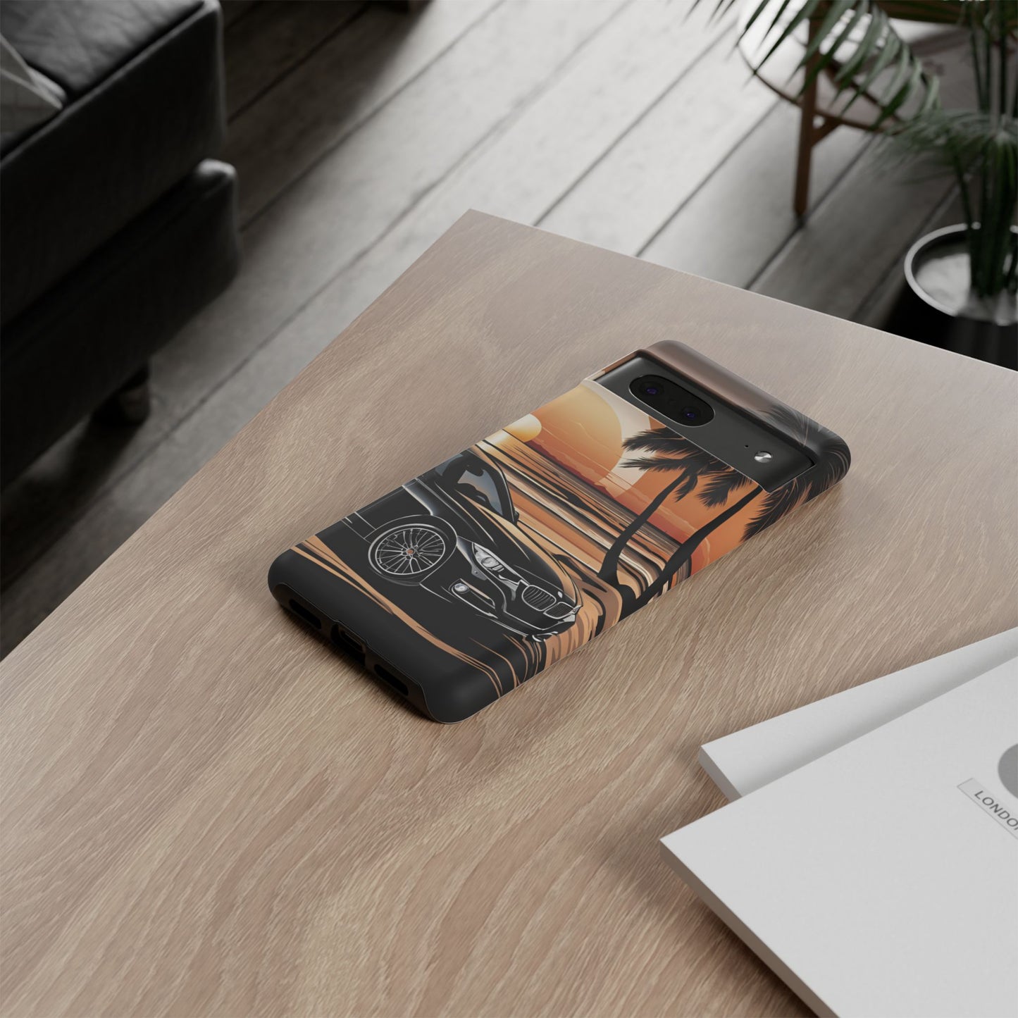 BMW Sunset On The Beach-Dual Layer Ultra Tough Phone Case Google Pixel 7 Matte Printify by The Night Shift Automotive Apparel