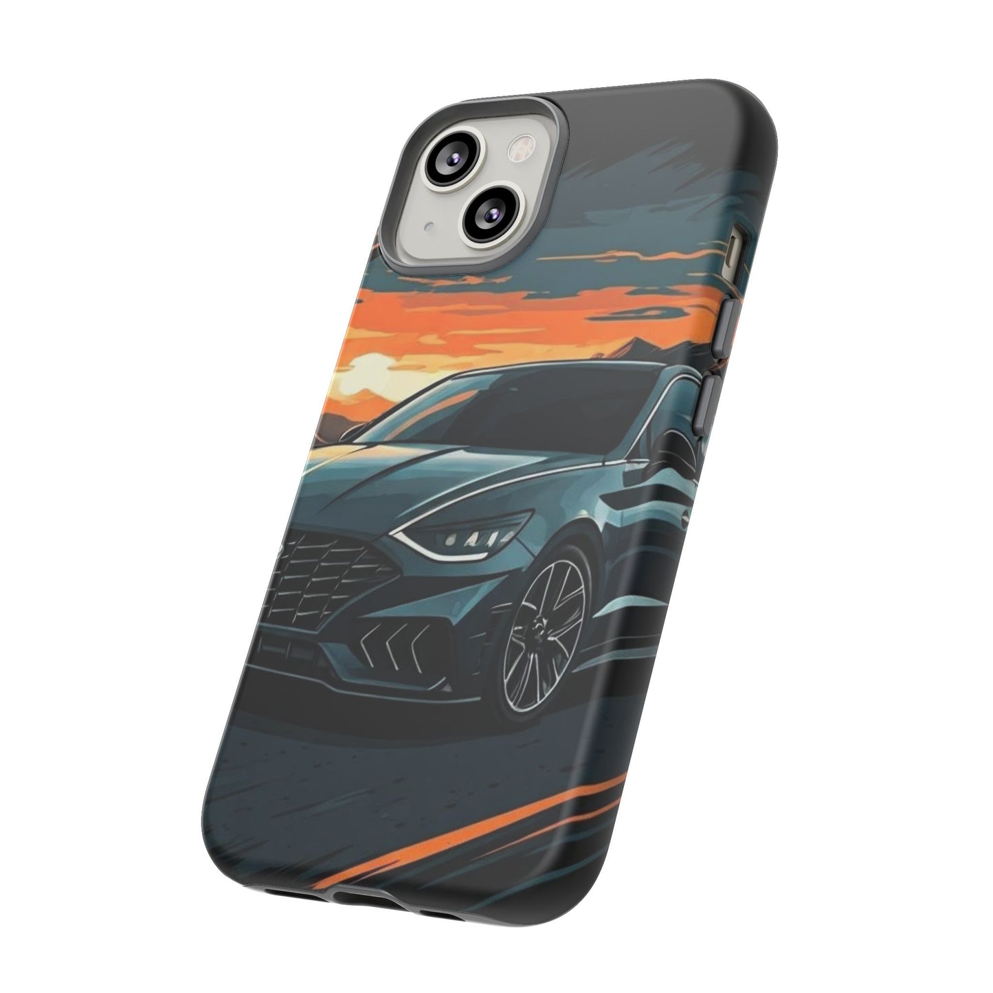 Hyundai Sonata-Sunset Drive-Dual Layer Ultra Tough Phone Case Printify by The Night Shift Automotive Apparel