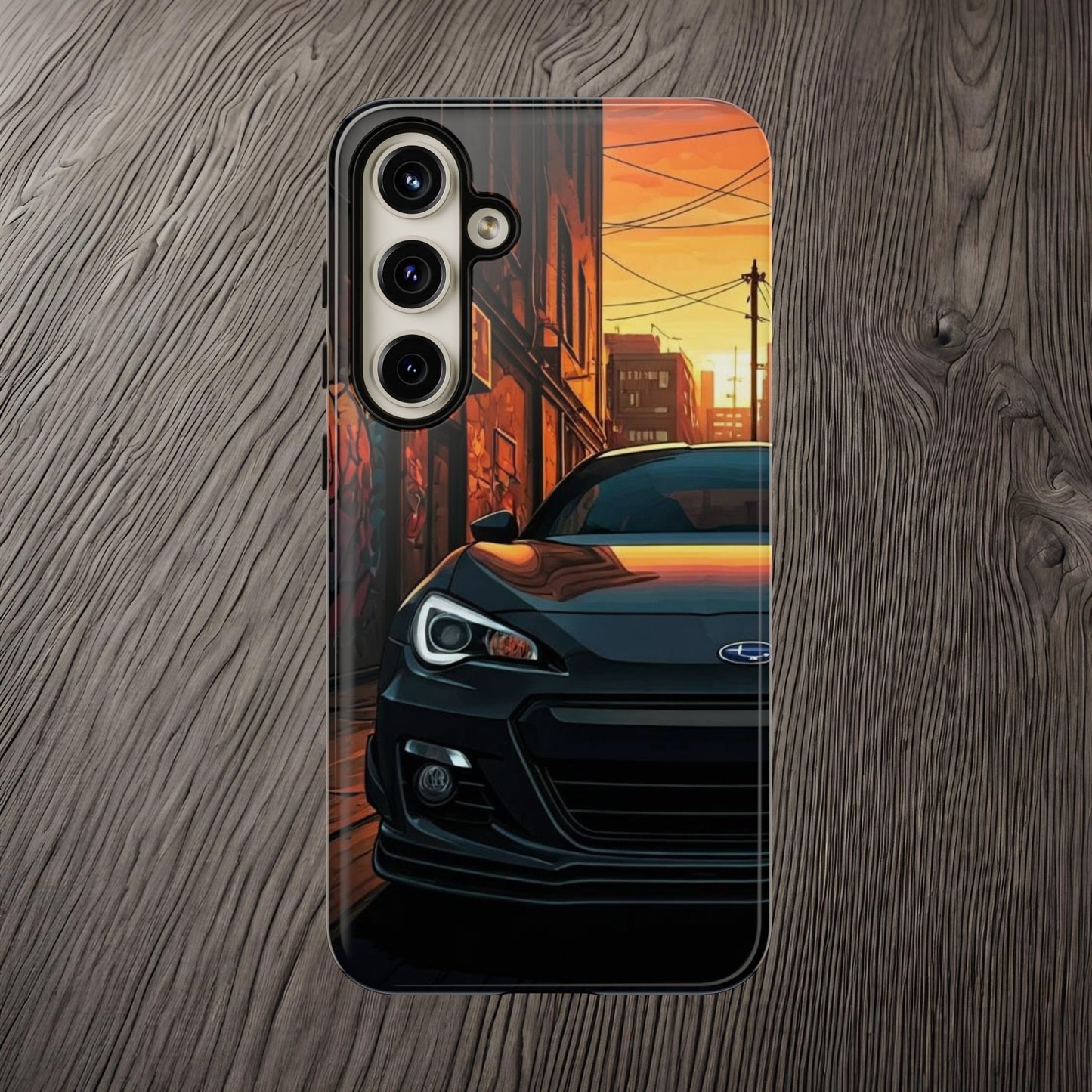 Subaru BRZ Street Life-Dual Layer Ultra Tough Phone Case Samsung Galaxy S24 Plus Glossy Printify by The Night Shift Automotive Apparel