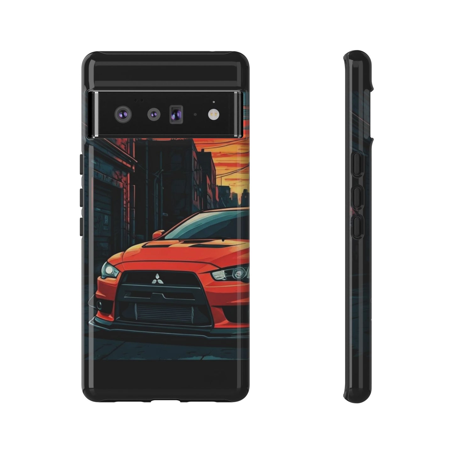 Mitsubishi Evo X Street Life-Dual Layer Ultra Tough Phone Case Printify by The Night Shift Automotive Apparel