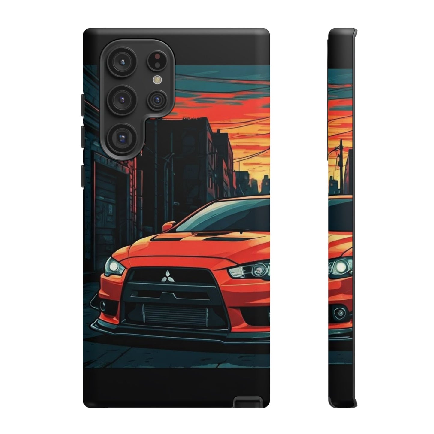 Mitsubishi Evo X Street Life-Dual Layer Ultra Tough Phone Case Printify by The Night Shift Automotive Apparel
