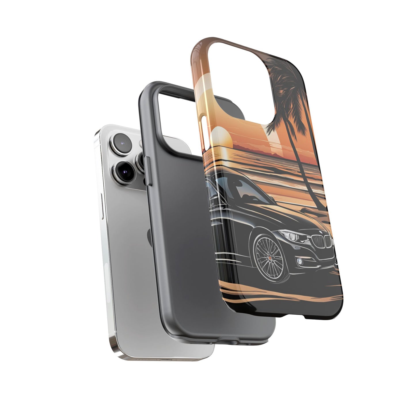BMW Sunset On The Beach-Dual Layer Ultra Tough Phone Case Printify by The Night Shift Automotive Apparel