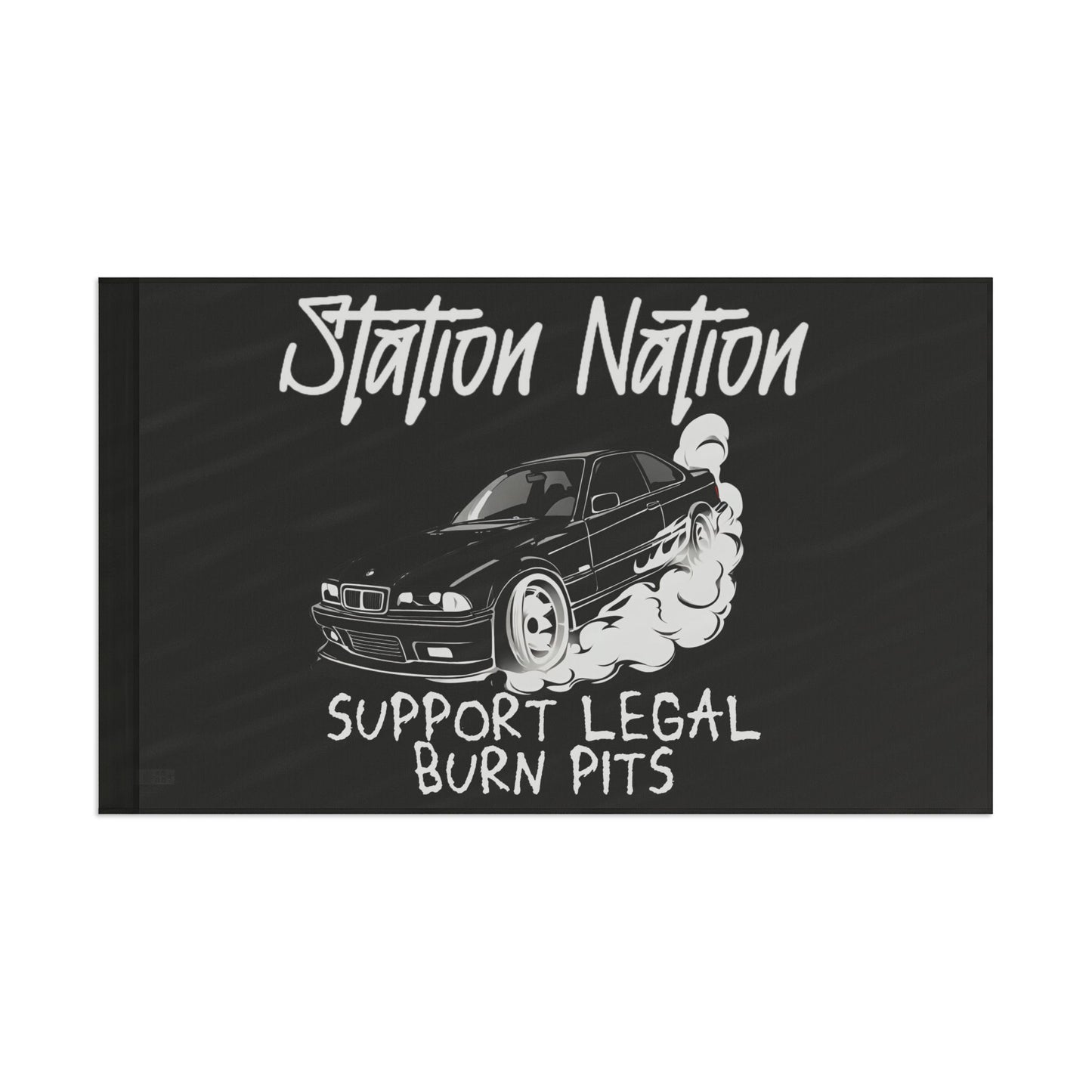 Station Nation-Support Legal Burn Pit Flags Printify by The Night Shift Automotive Apparel