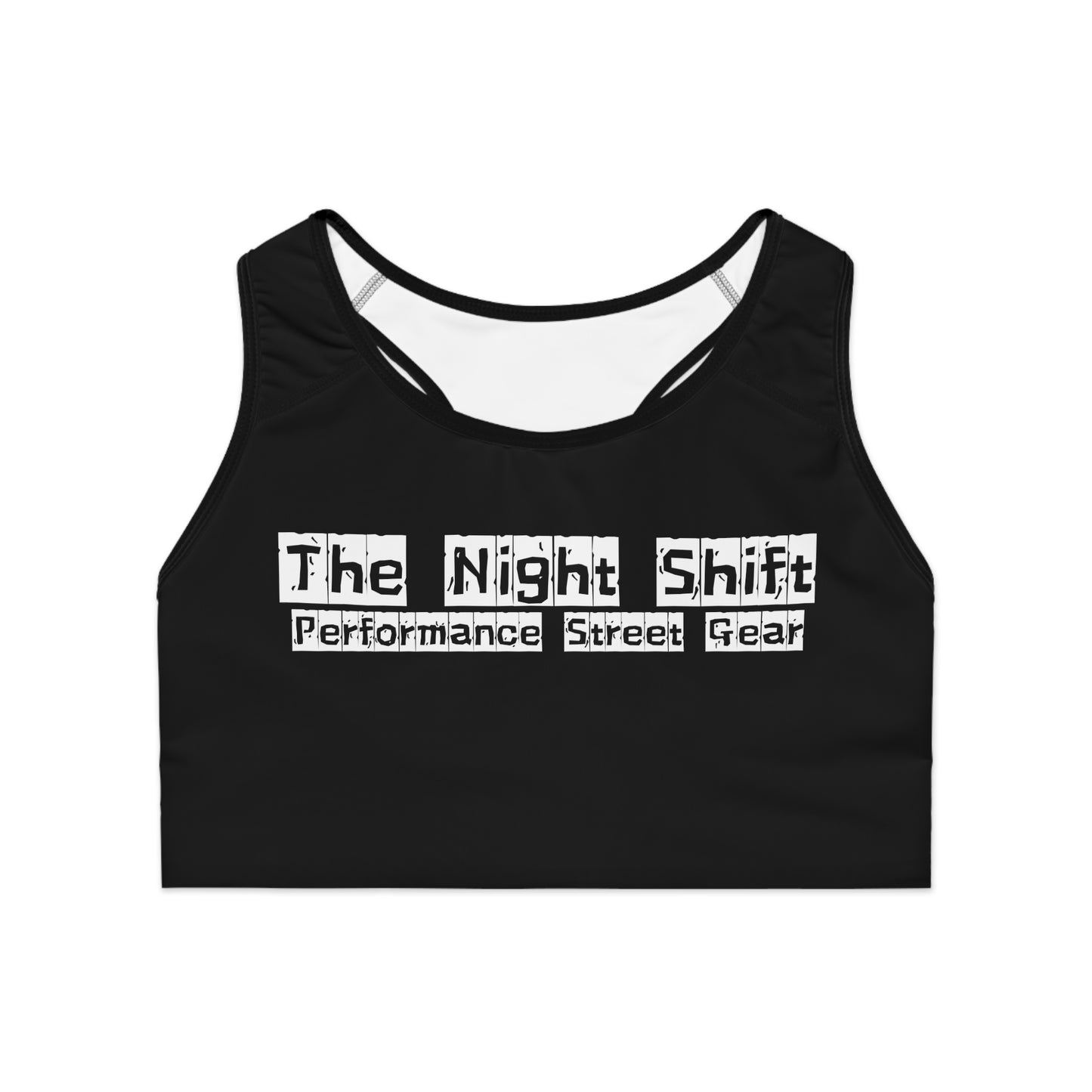Women's Sports Bra Printify by The Night Shift Automotive Apparel