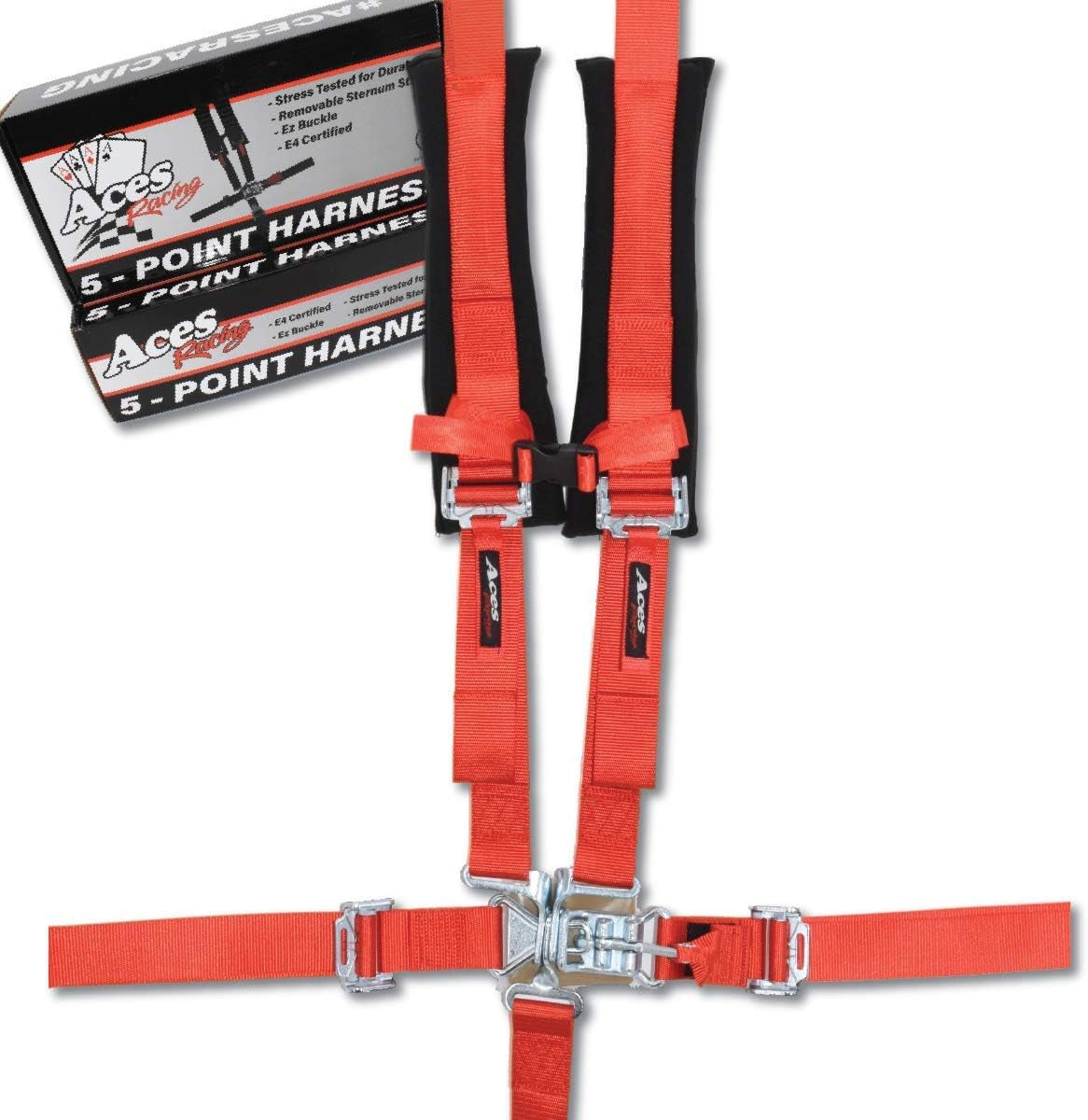2 inch 5 Point Harness Red The Night Shift Performance Street Gear by The Night Shift Automotive Apparel